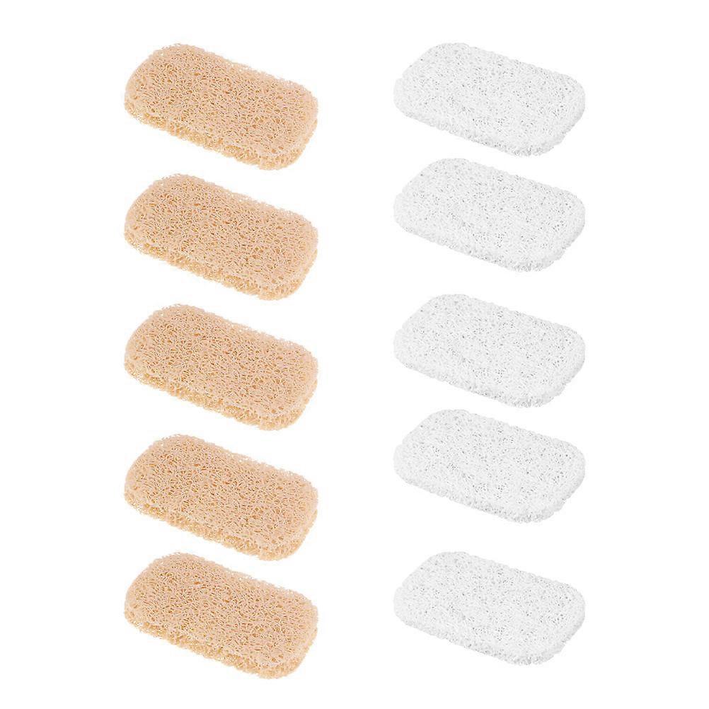 Kitchen Soap Organiser Soap Tray Kitchen Use Beige 11.5*7.5cm Water Drainage Reduces Bacteria 10Pcs
