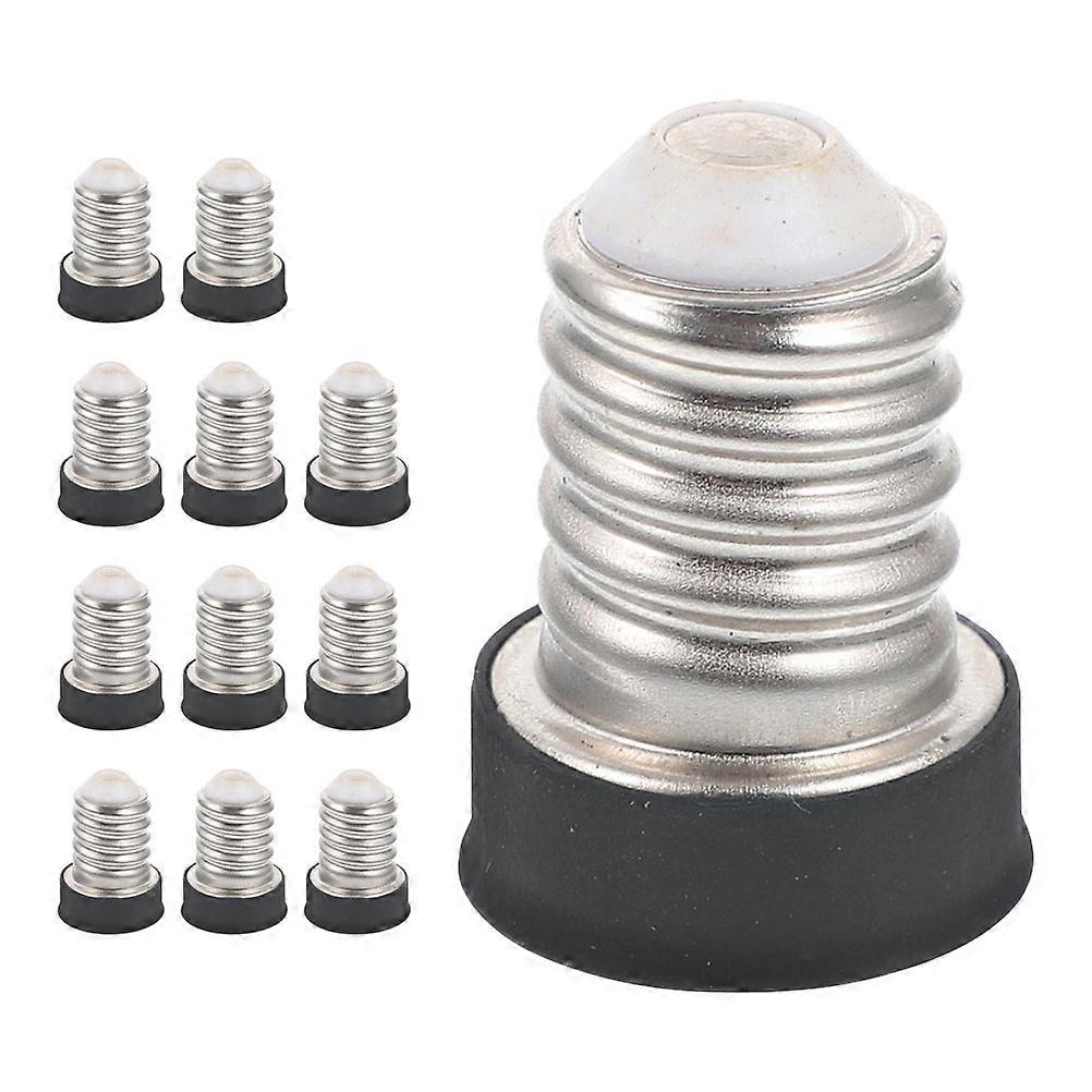 Bulb Socket Adapter E14 to E12 Light Socket Converter Heat Resistant Copper Material Round Shape For Ceiling Light Bulb Base 12Pcs