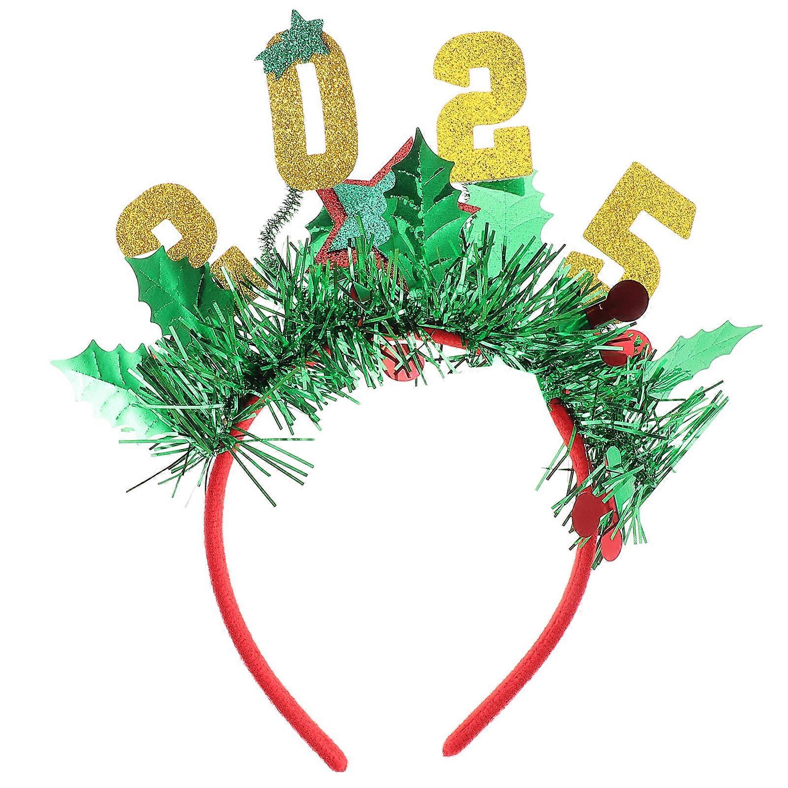 Festive Accessory Christmas Headband For Holiday Party Green 1Set