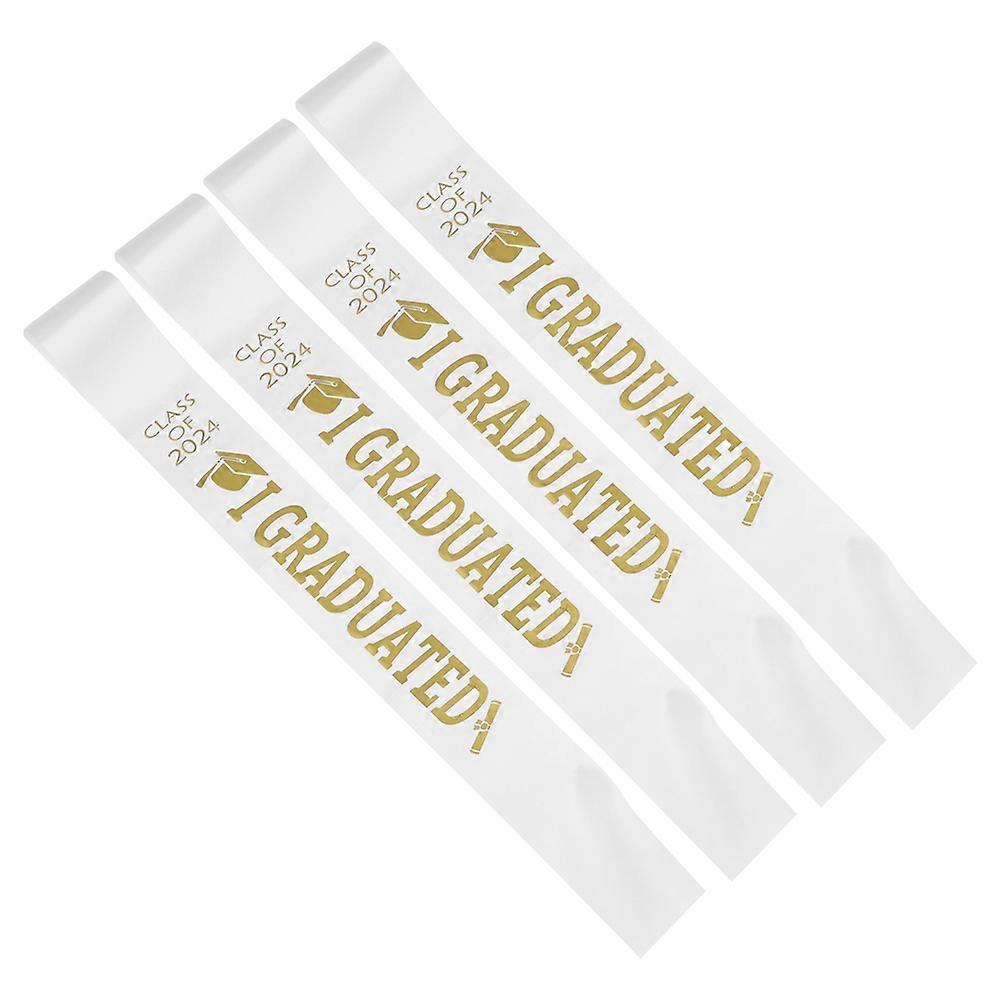 4pcs Graduation Sashes Comfortable Ribbon Elegant Etiquette Belts for Graduation Ceremonies and Parties Perfect Accessory for Graduates