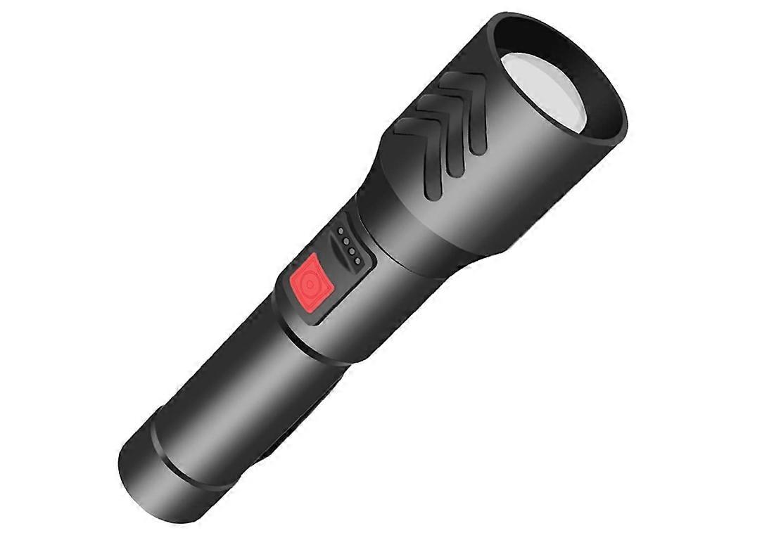 Flashlight, 5 Modes, High Lumen, Adjustable, Zoomable, Waterproof, Lightweight(Black)