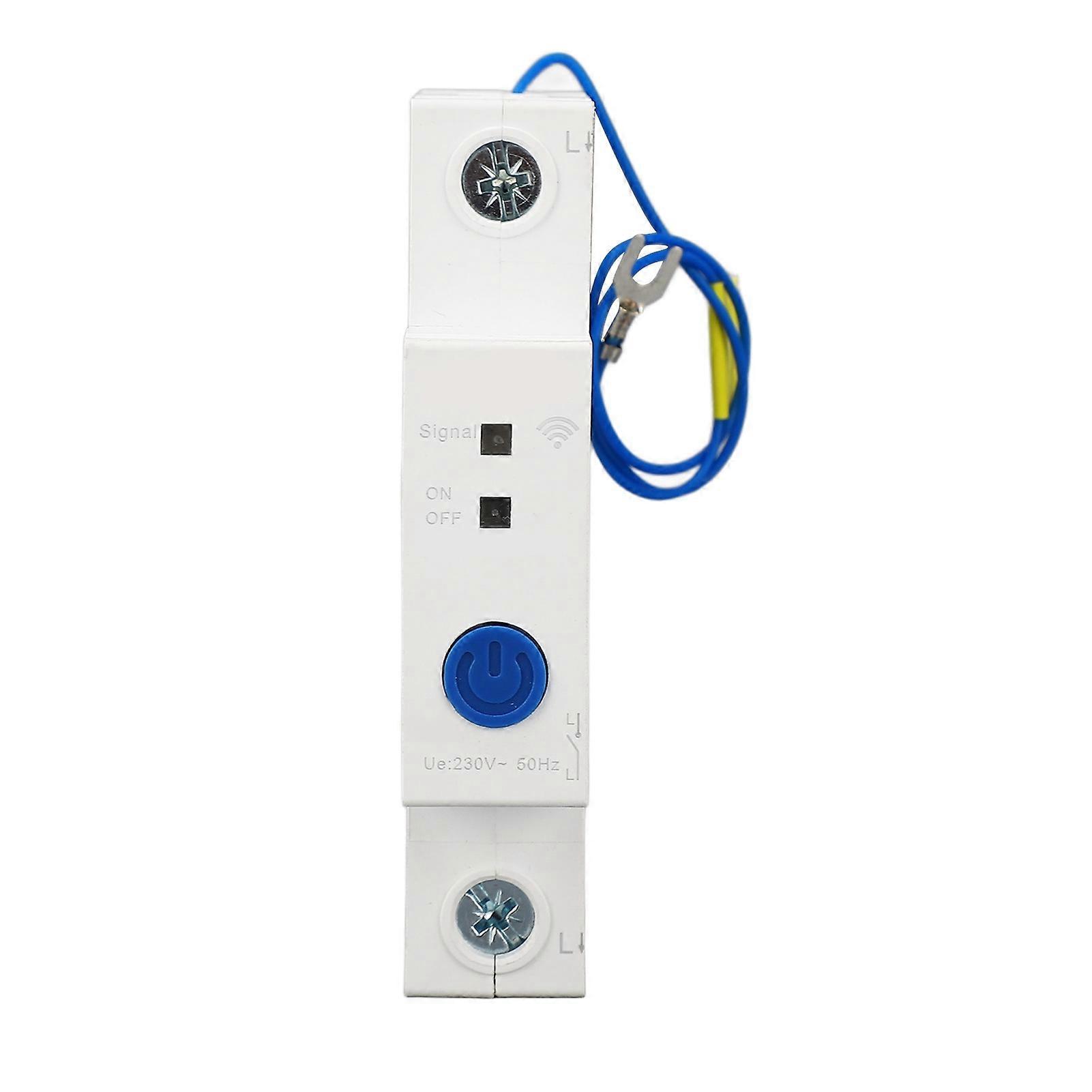 1P 230V Circuit Breaker APP Remote Control DIN Rail Pa66 Intelligent Switch 2.4GHz WIFI Circuit Breaker