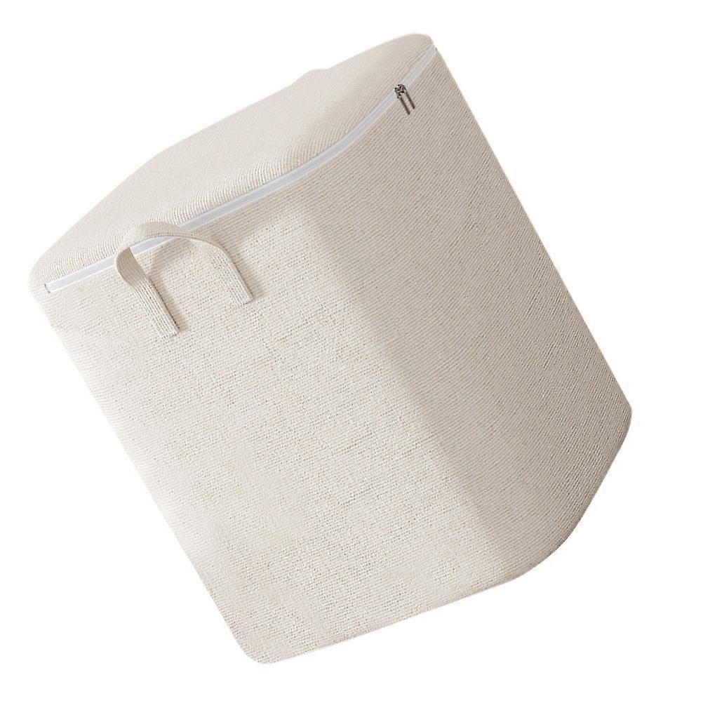 Large Capacity Clothes Storage Bag with Smooth Zipper and Handles for Organizing Quilts, Blankets, and Bedding – Cotton Linen Material