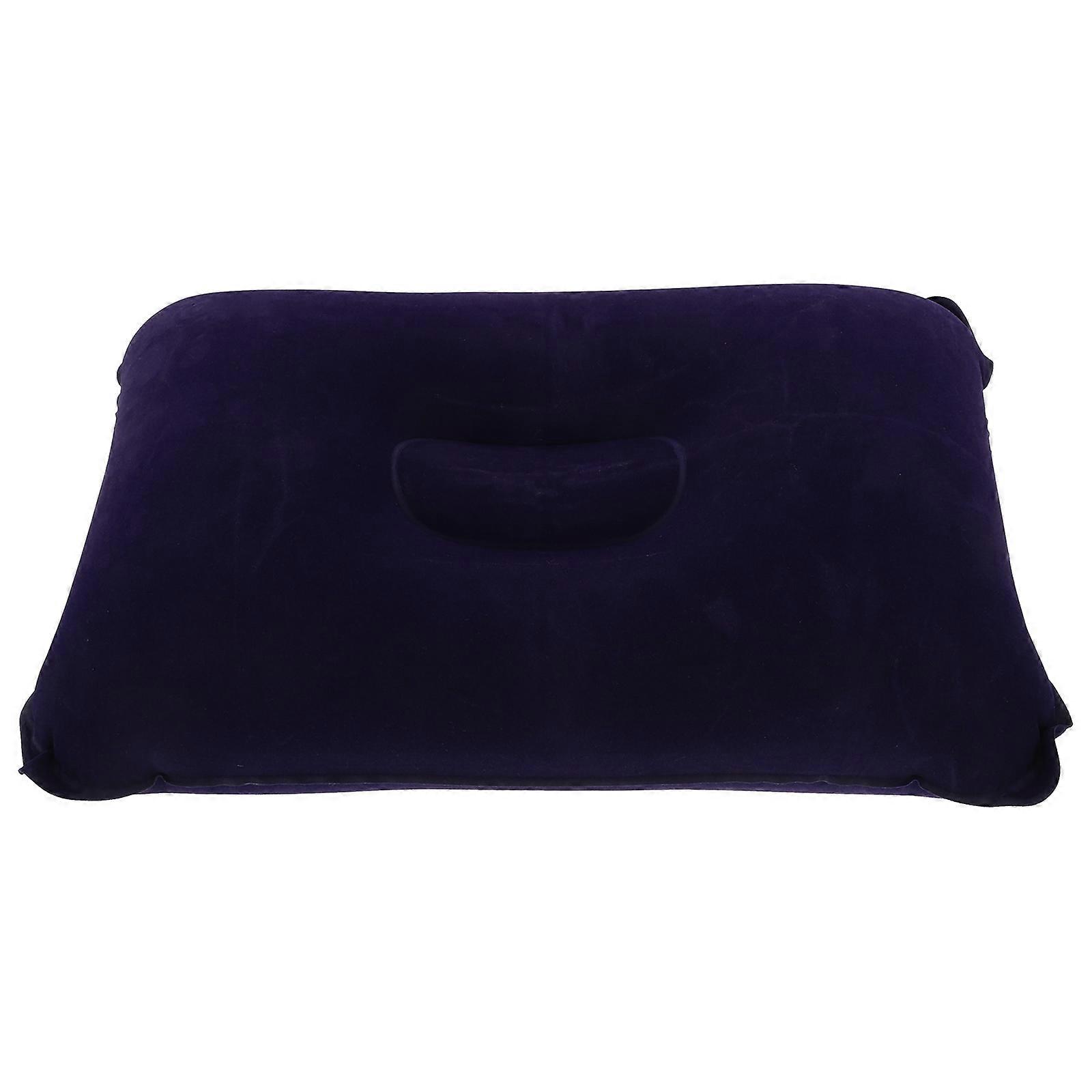 Blue Inflatable Camping Pillow for Outdoor Use Premium PVC Ergonomic Design Compact Size Thickened Pillow