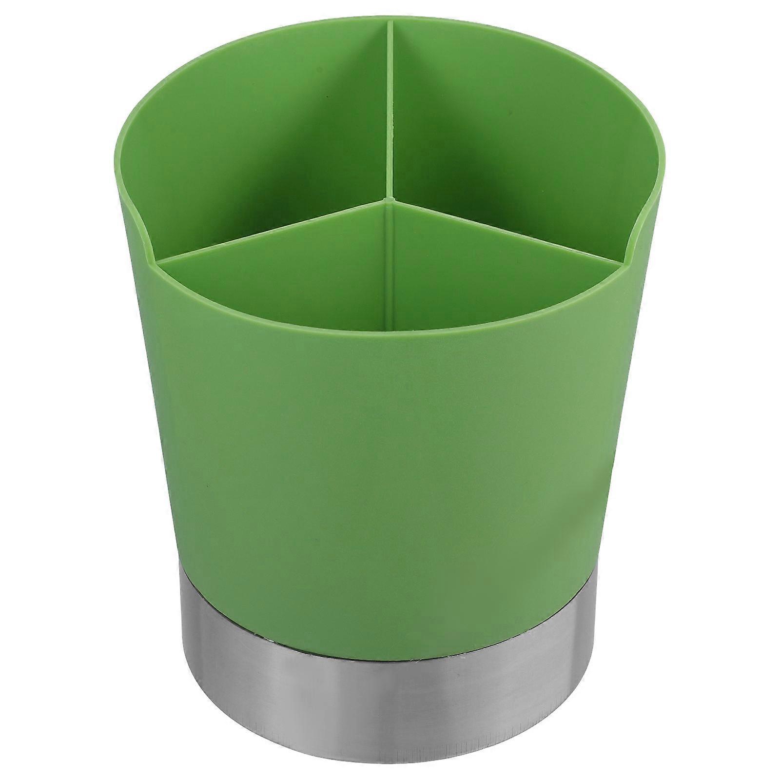 Drinking Straw Holders Multi Function Utensil Organizer For Kitchen Use 16 00X14 30X14 30Cm Green Color 1Pcs