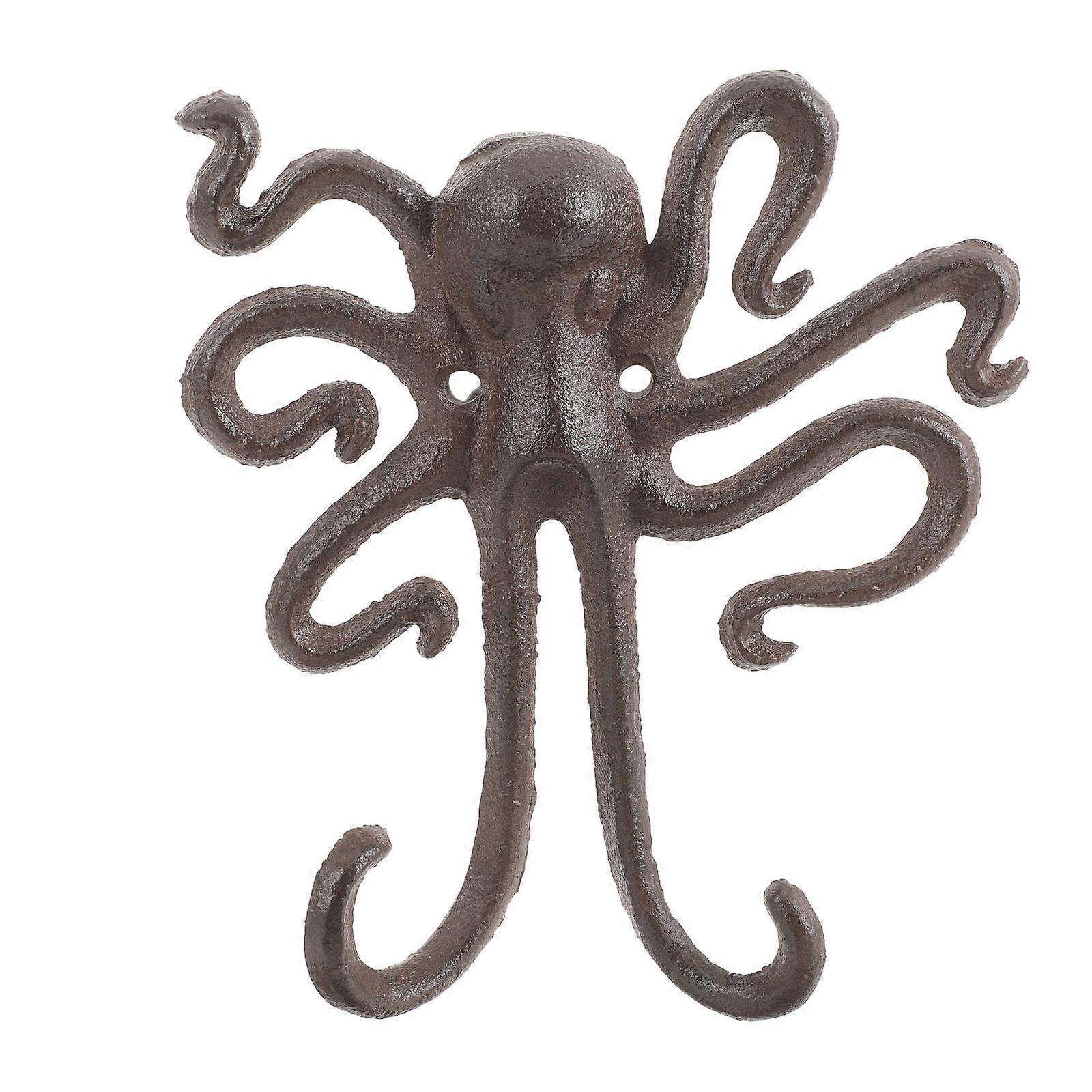 Coat Rack Daily Use Wrought Iron Coat Hook Behind Door Retro Style 6.1X5.3X1.2in 1Set