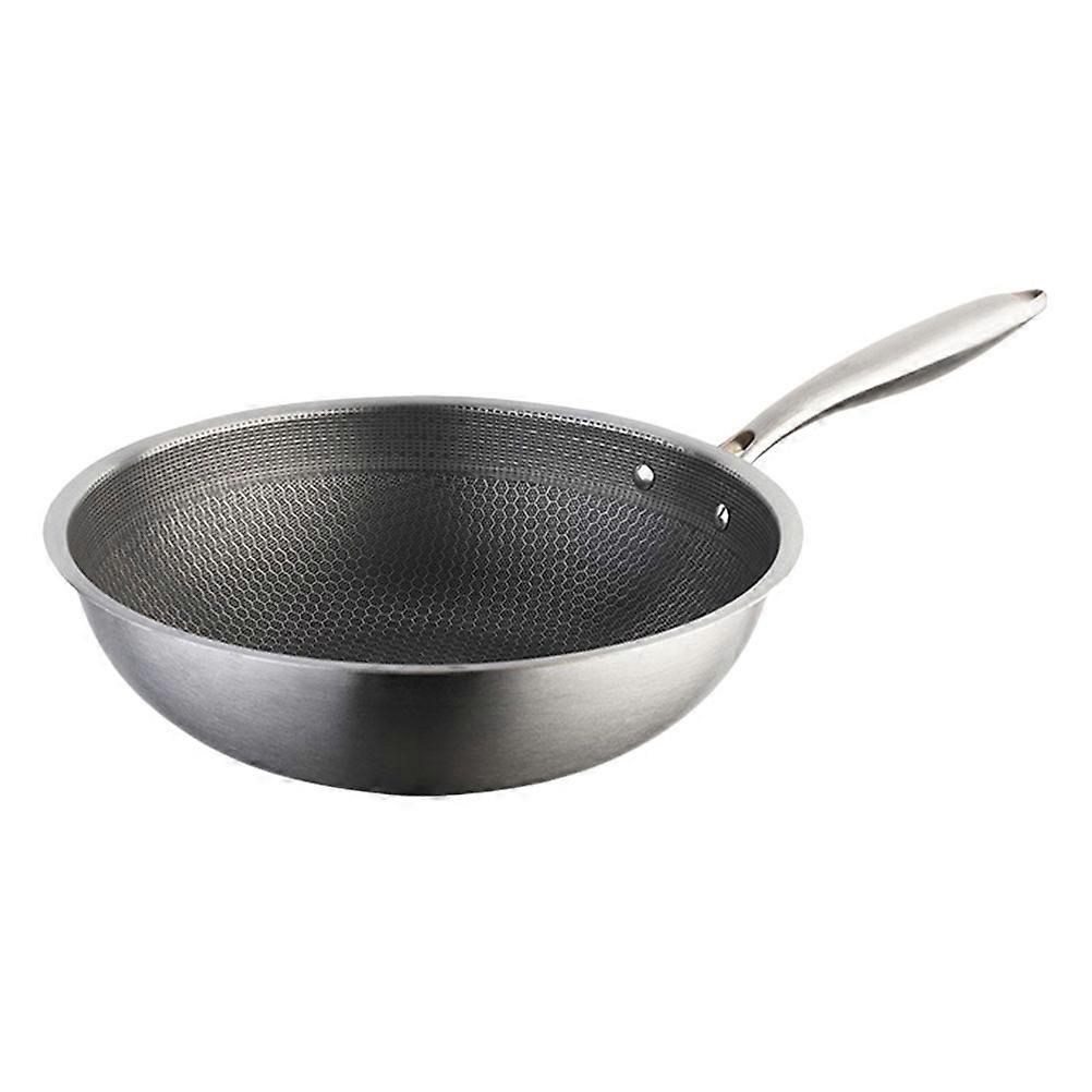 Stainless Steel Non Stick Frying Pan with Single Handle for Induction, Even Heat Distribution, Easy to Clean, Ideal for Stir Frying