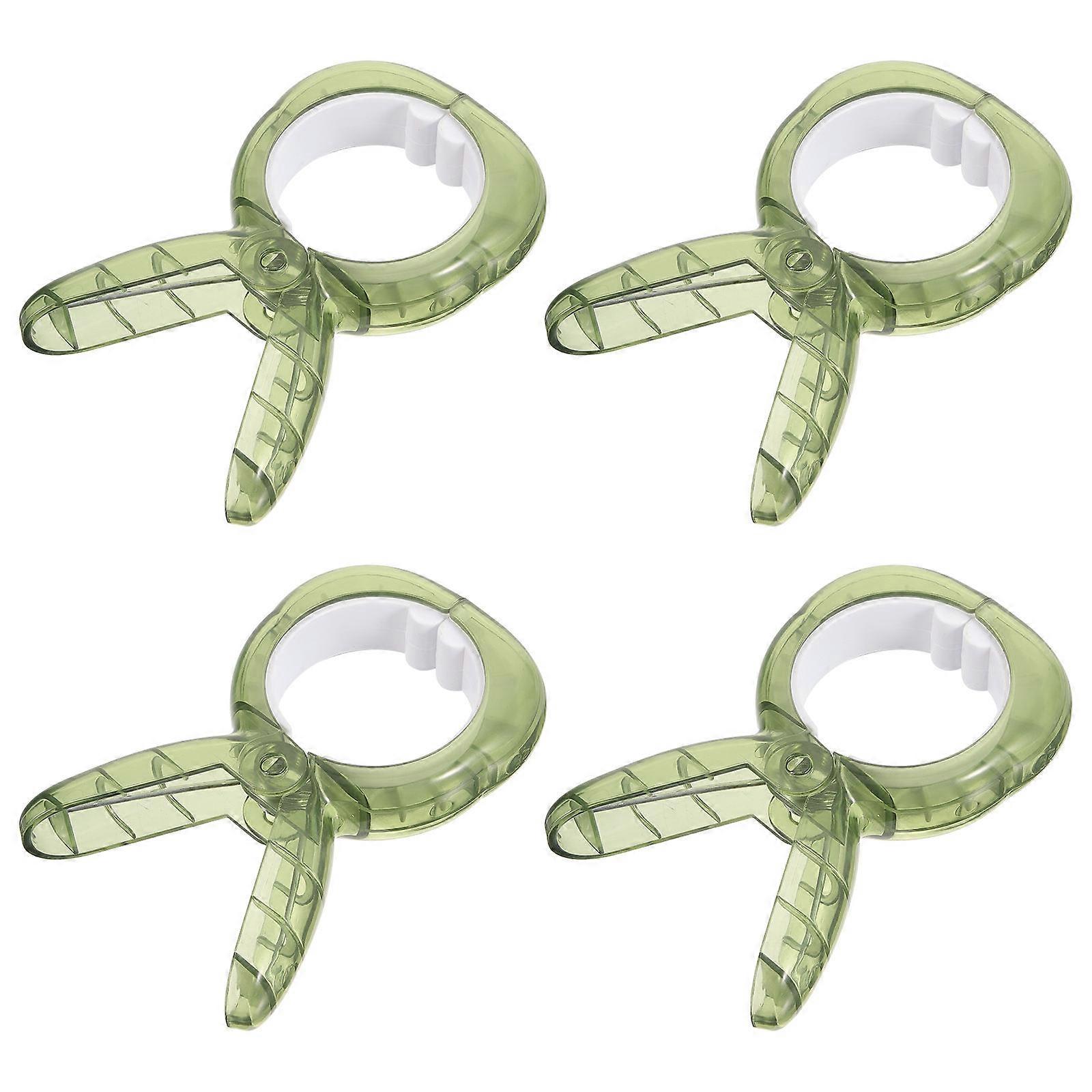 Portable Clothespin Heavy Duty Clothes Pin For Traveling Households 4Pcs 12x7cm Prevent Blowing Away Green