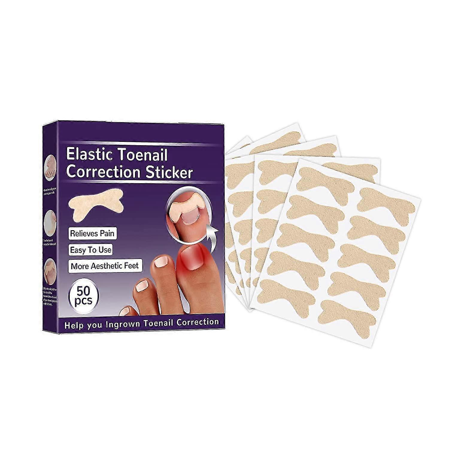 Ingrown toenail correction patch, ingrown toenail correction strips, toe nail correction patch, self-adhesive elastic nail correction stickers