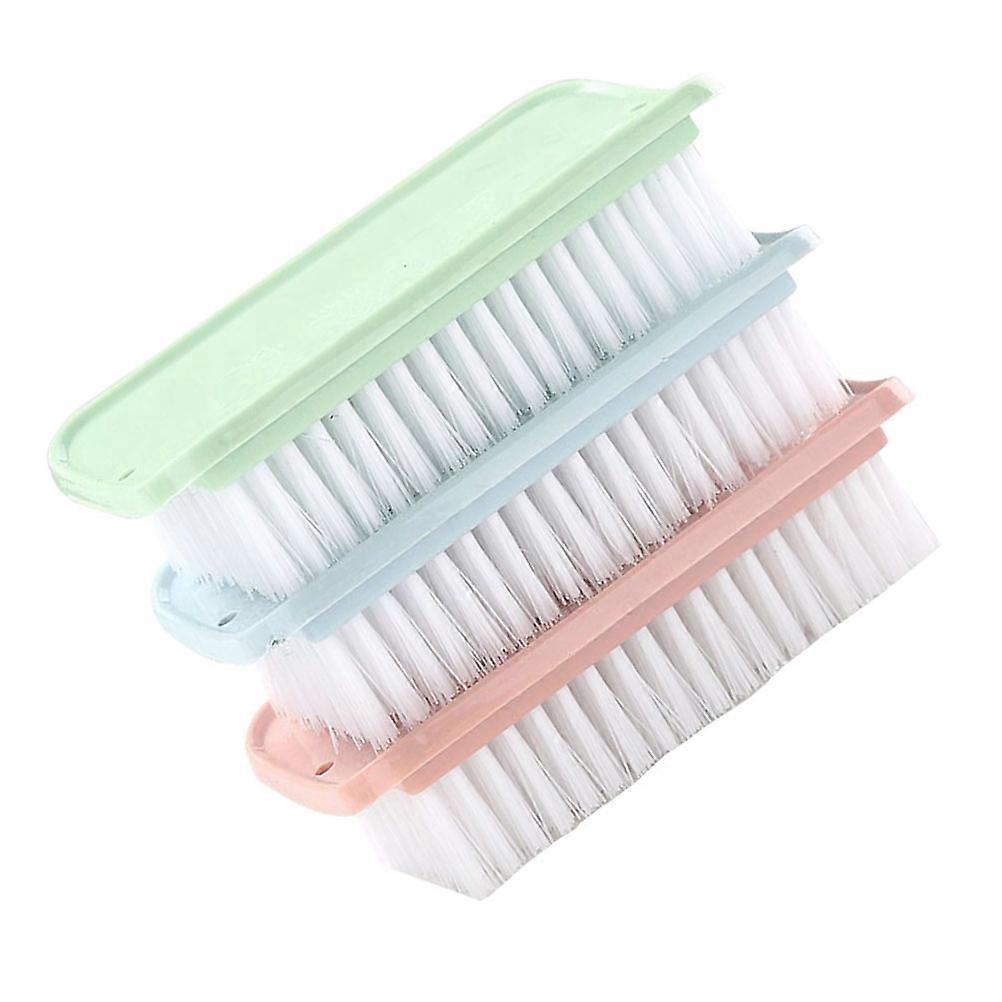 فرشاة تنظيف المطبخ بلاستيك متعدد الوظائف لتنظيف الأواني الأزرق 3 قطع