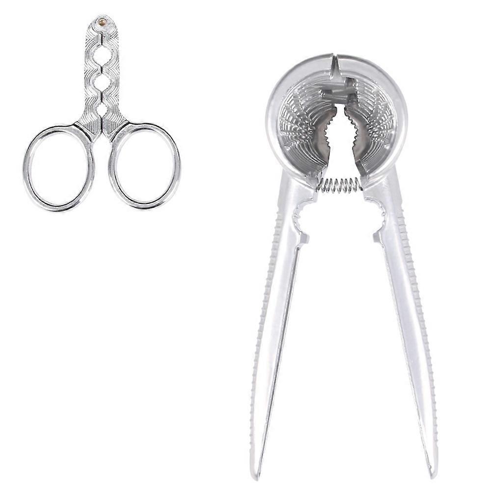 Nut Cracker Practical Aluminum Alloy Shucker Melon Plier Walnut Shell Opener Kitchen Gadget Home Use 2Pcs