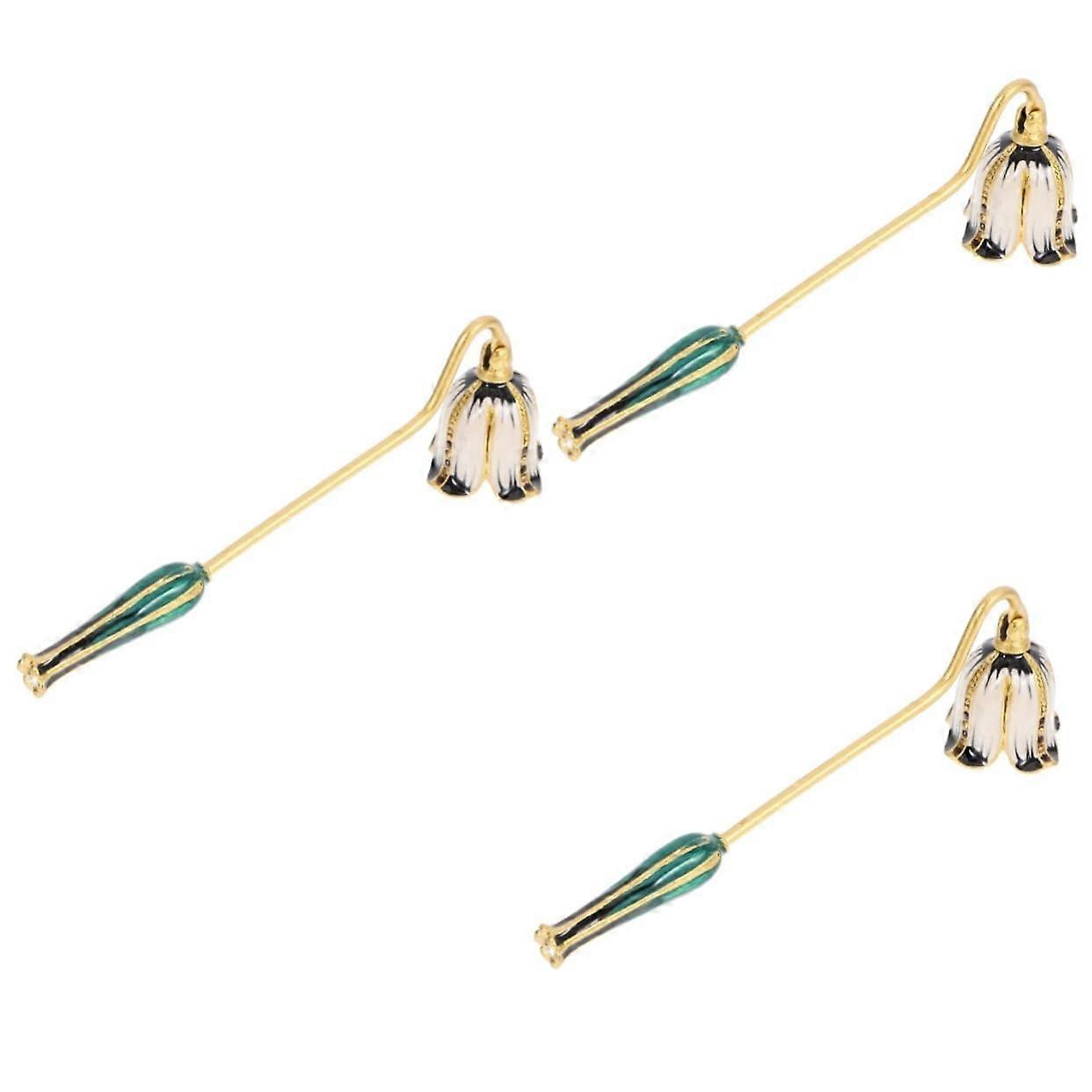 Vintage Metal Candle Snuffer Set of 3 - Decorative Candle Extinguishers for Safe Wick Extinguishing in Aromatherapy and Home Use