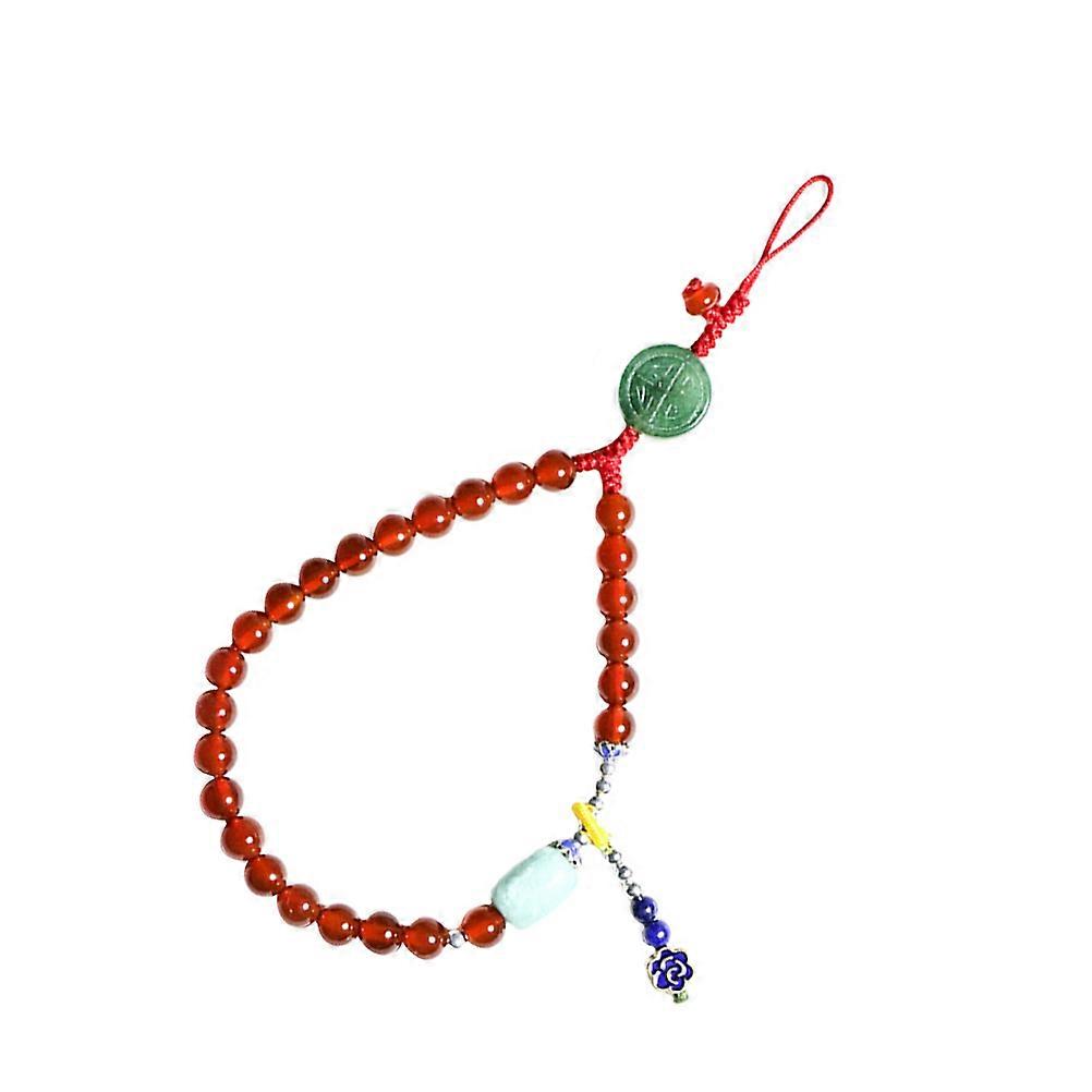 Phone Lanyard Wrist Grip For Hiking Red Agate Prevents Loss 1Pc