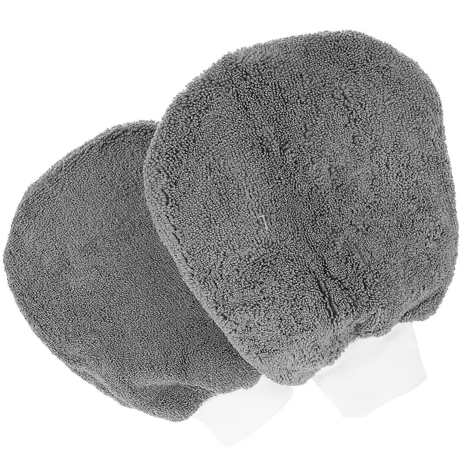 Autowaschhandschuhe Autowaschhandschuhe Autodetaillierung Verschiedene Höhe Haardesign 2Pcs
