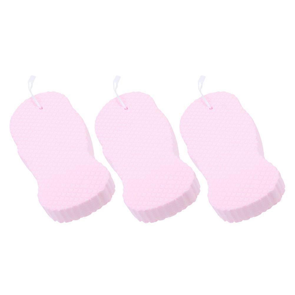 Baby Bath Sponge Soft Bathing Sponge Exfoliating Daily Use Pink 3Pcs