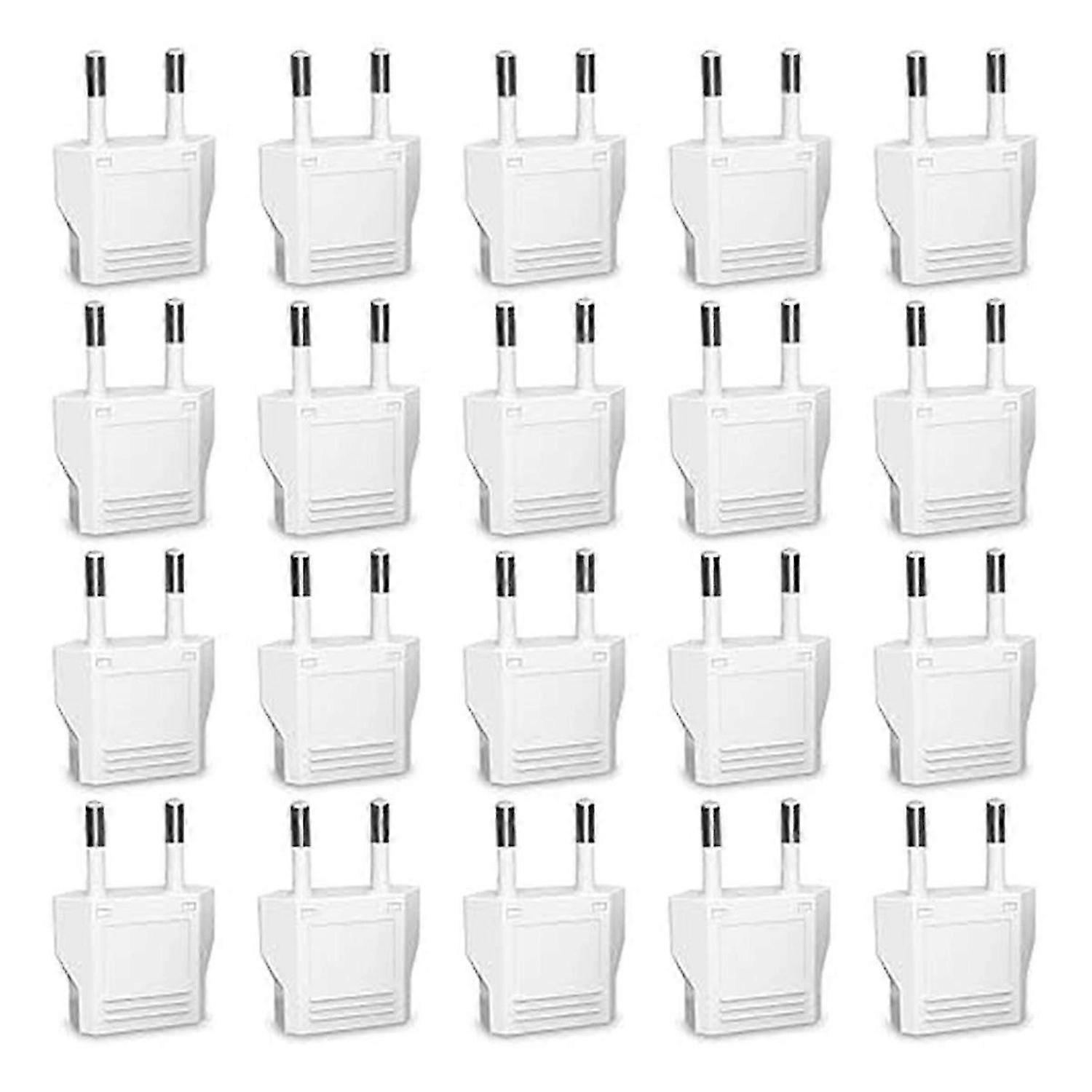 European Plug Adapter,20Pcs US to Europe Plug Adapter,European Travel Type C Plug Adapter,Europe Pow