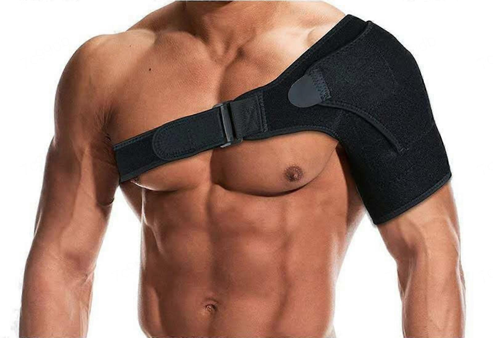 Shoulder Support Brace with Pressure Pad for Men and Women, Adjustable for Torn Rotator Cuff and Tendonitis, Fits Right or Left Shoulder