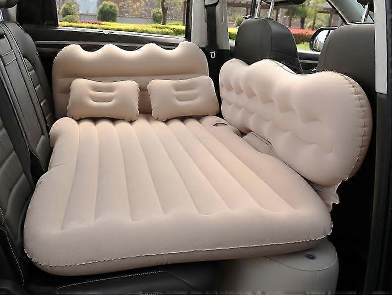 Inflatable Mattress for CRV 7 Seats 2017, Air Mattress for Back Seat Car Bed for Travel Camping Outdoor Activities, Beige normal Beige