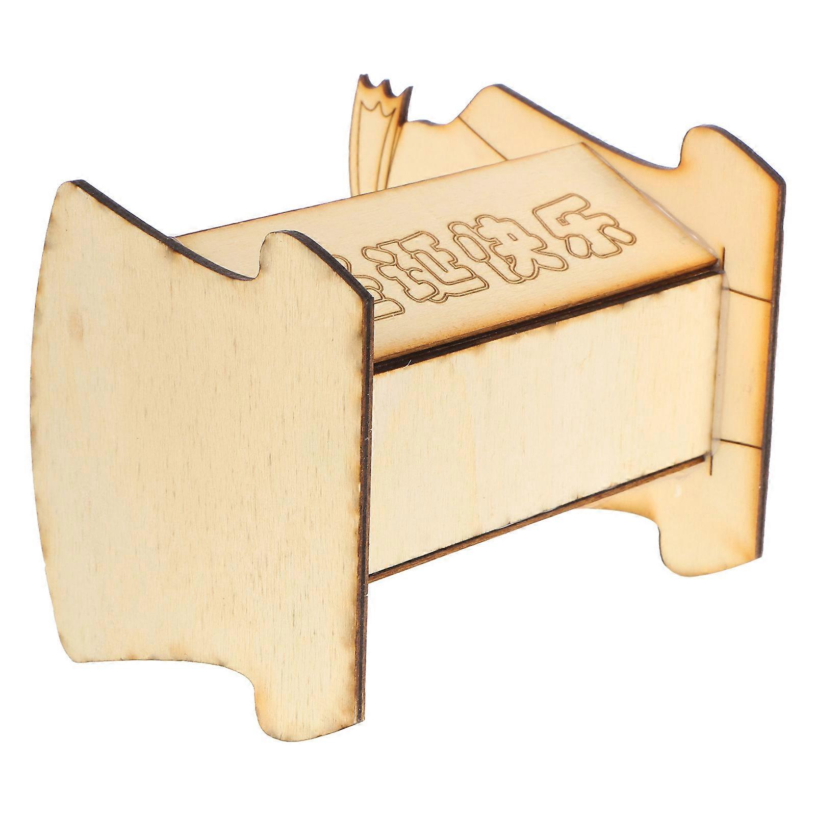 Baby Jesus Manger Ornament Nativity Scene Decoration Wood Manger Bed For Religious Enthusiasts 11.50X10.80X10.00CM 1Pcs