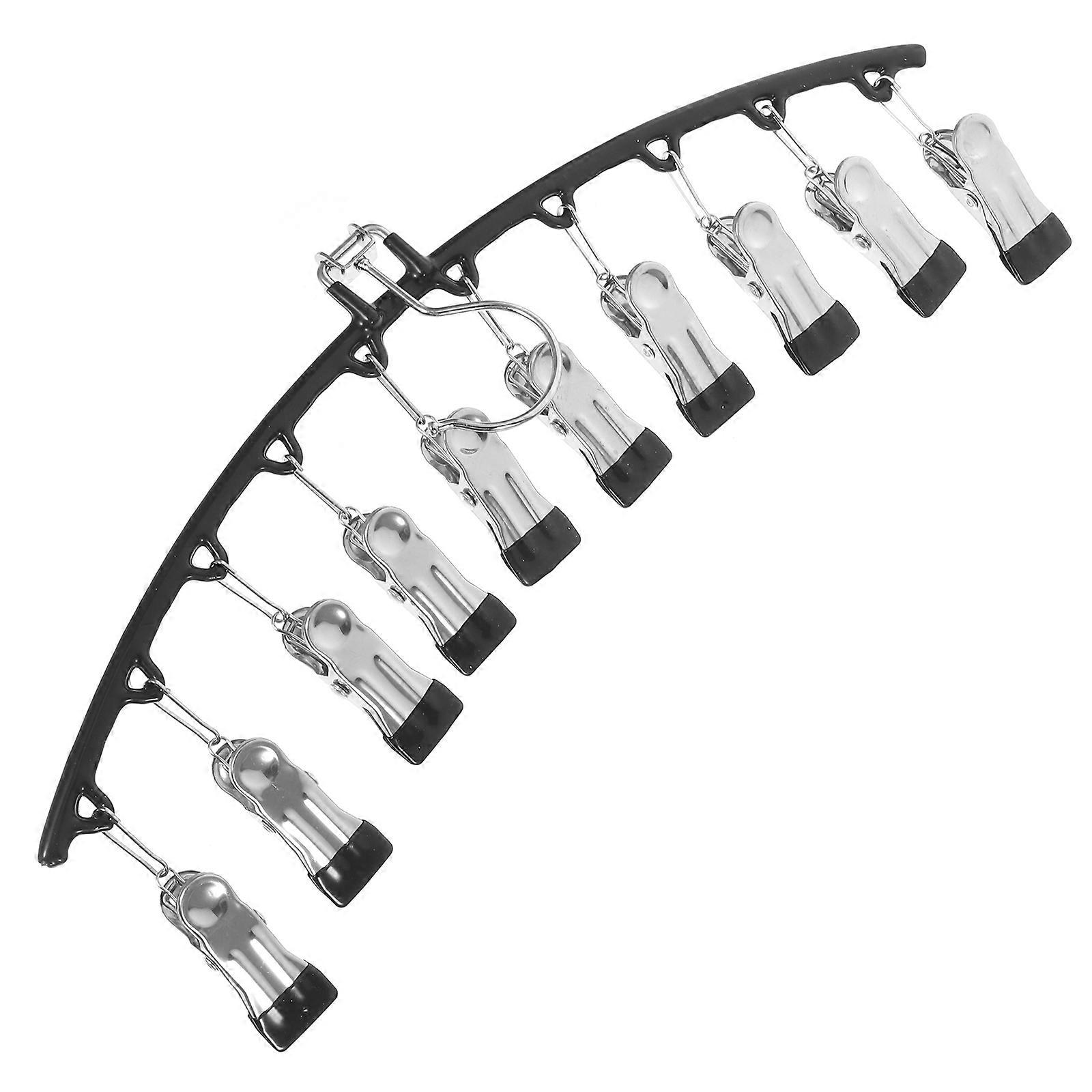 Hangers For Drying Wet Clothes Sock Drying Rack Hat Hanger Rectangular Home Use Black 1Set