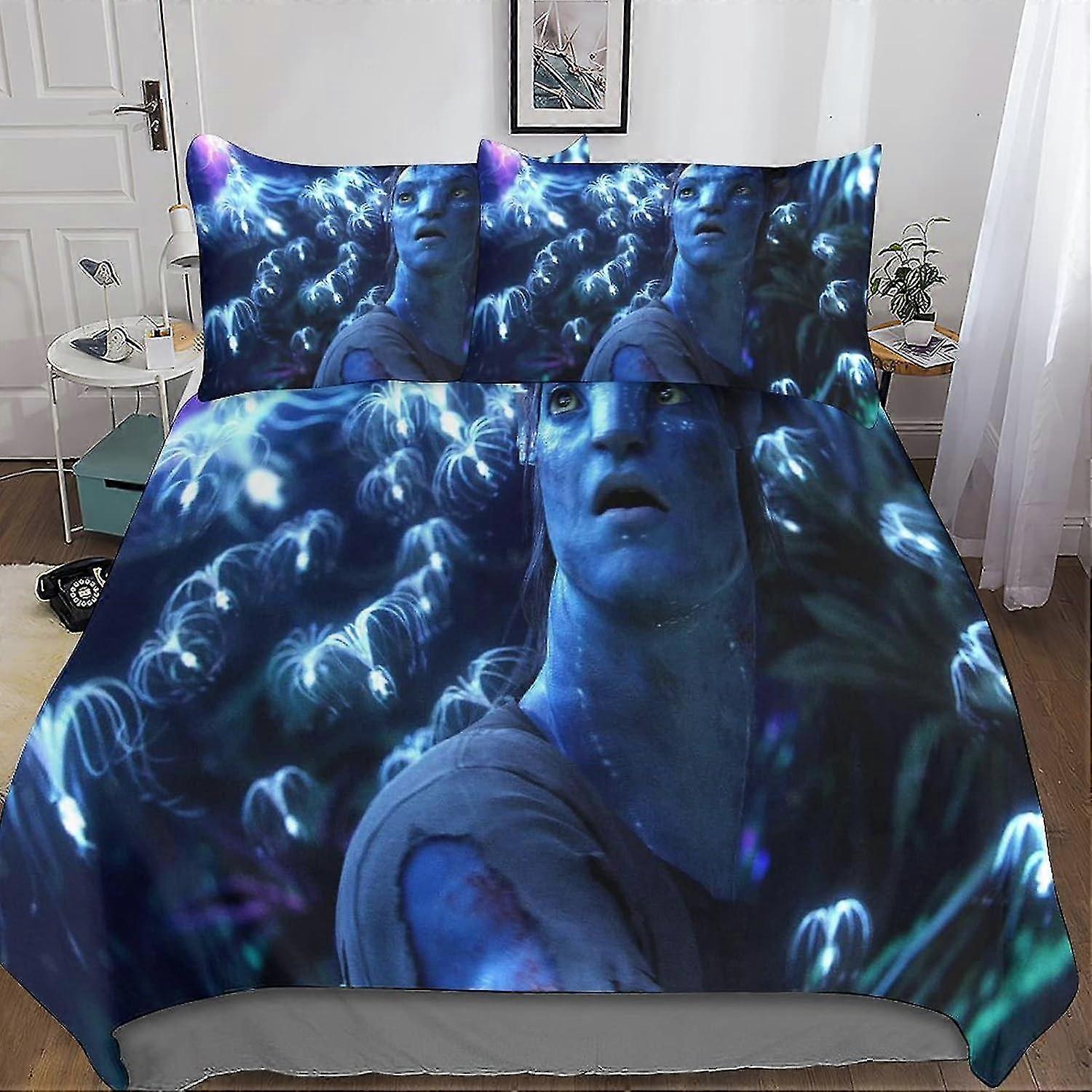 3D Printed 3 Piece Bedding Set with Pillowcase, Zipper Closure Soft Microfiber Suitable for Kids, Teens, and Adults