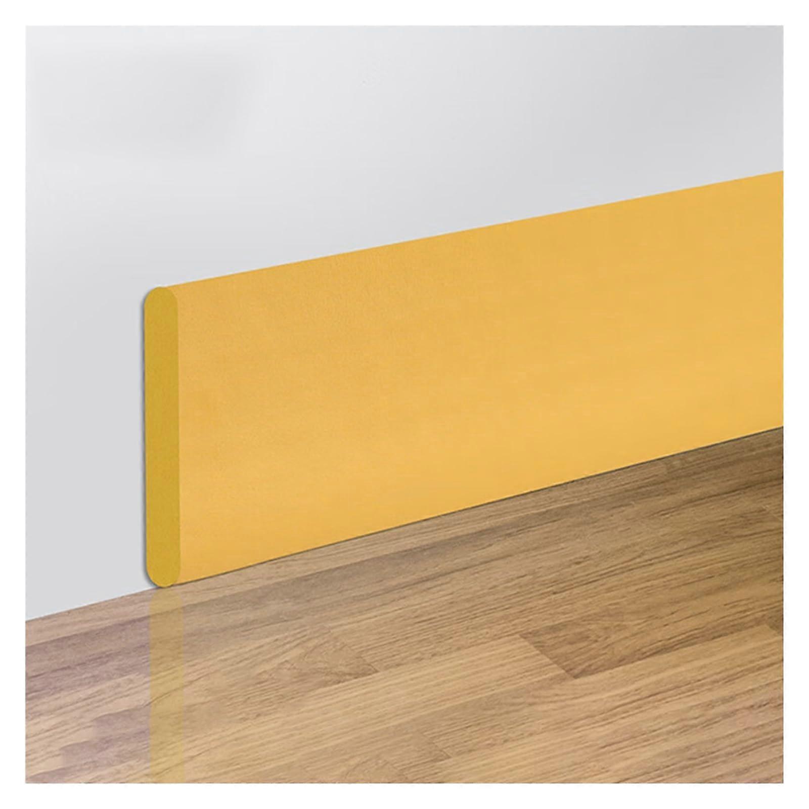 3.1 Inch Wide Skirting Board, SelfAdhesive Rubber Wall Trim, Flexible Molding (Yellow, 10m)