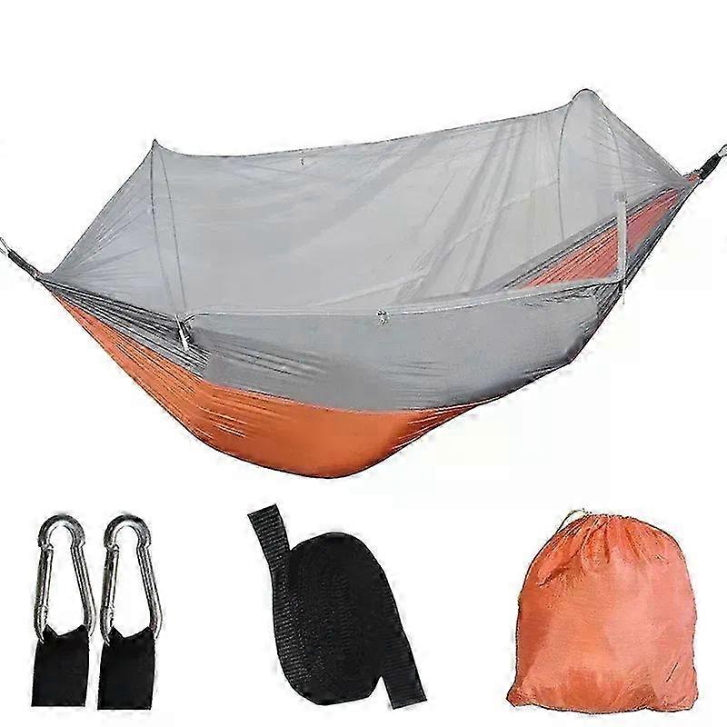 Portable Outdoor Camping Hammock with Mosquito Net in Single and Double Size Nylon Fabric