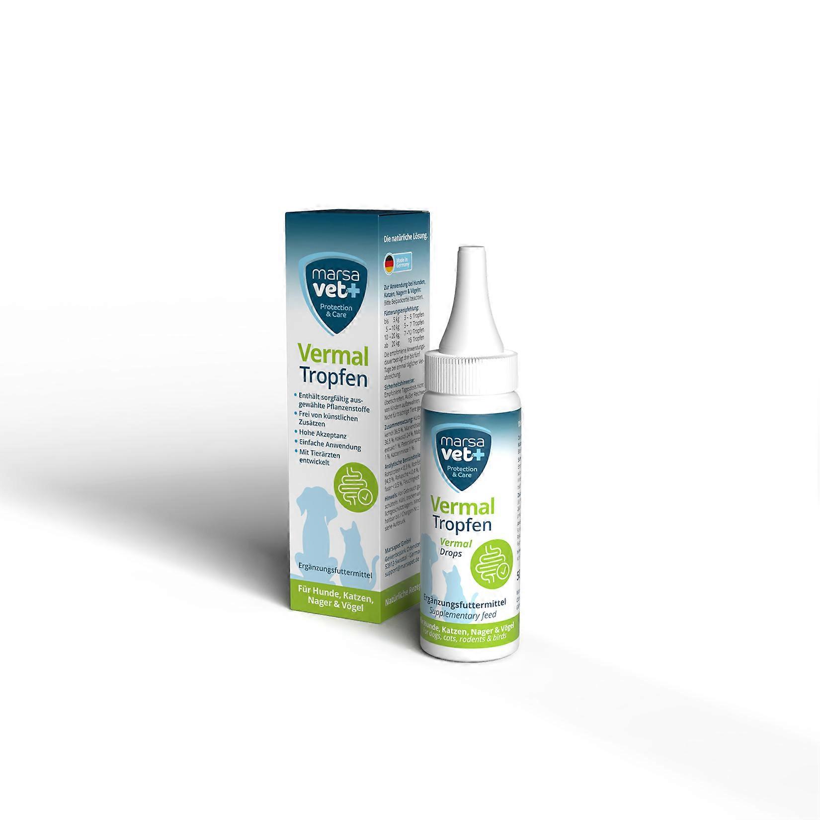 Marsavet Vermal dråper for hunder, katter og gnagere
