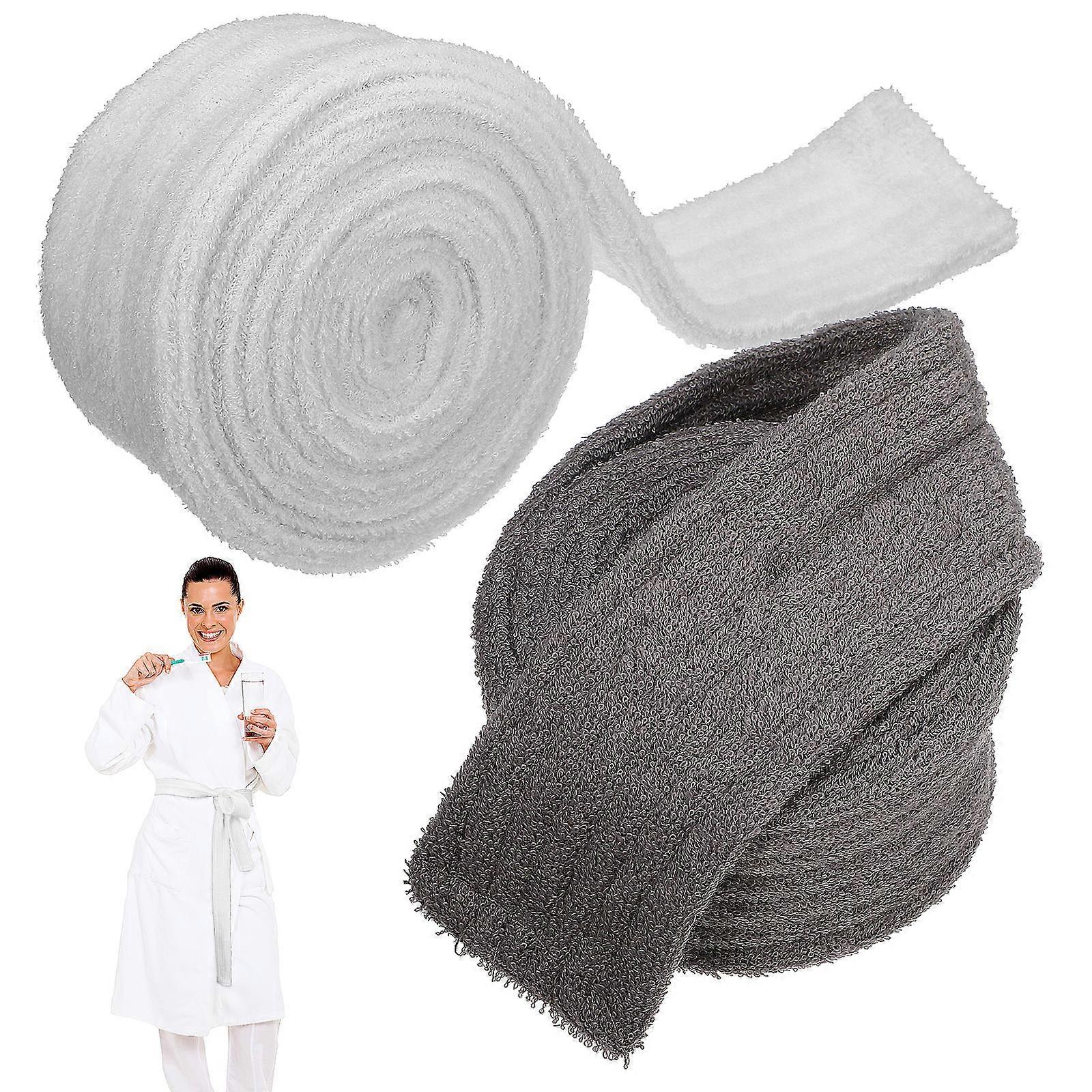 Robe Waist Belts Adjustable Women Thin Towel Material Multi 2Pcs
