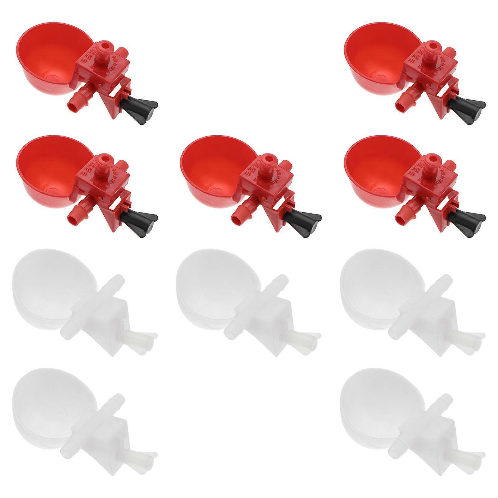Automatic Poultry Waterer Adjustable Drinkers for Chickens, Pigeons & Quail, Easy Install & Clean, 10pcs Set for Home & Farm Use