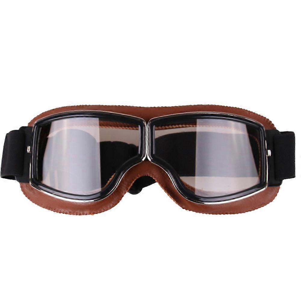 Retro motorcycle goggles dark brown