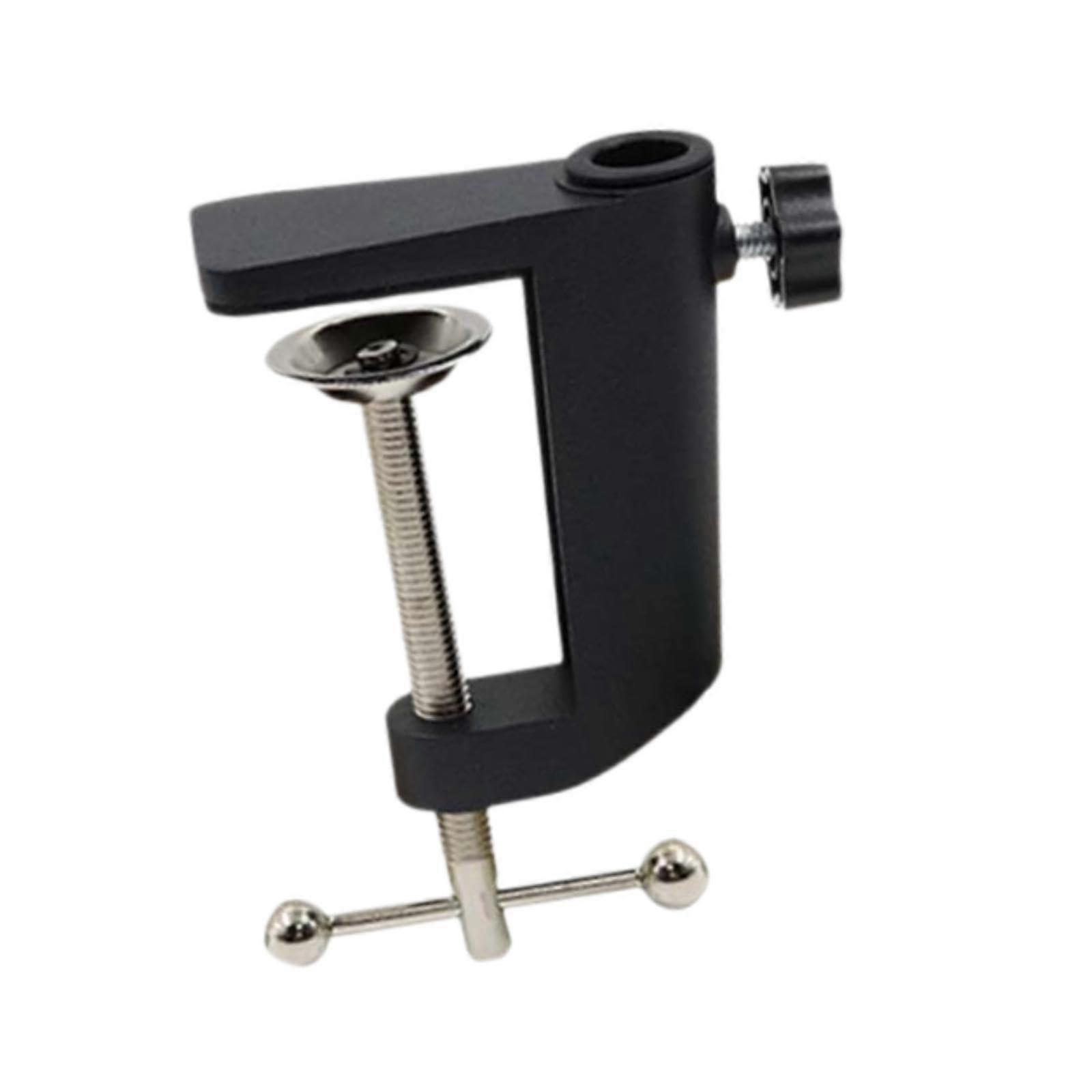 Desktop Mounting Clamp Camera Bracket Clamp Holder Heavy Stable Desktop Clamp Enlargement Base for Studio Video Light, Black Aluminium
