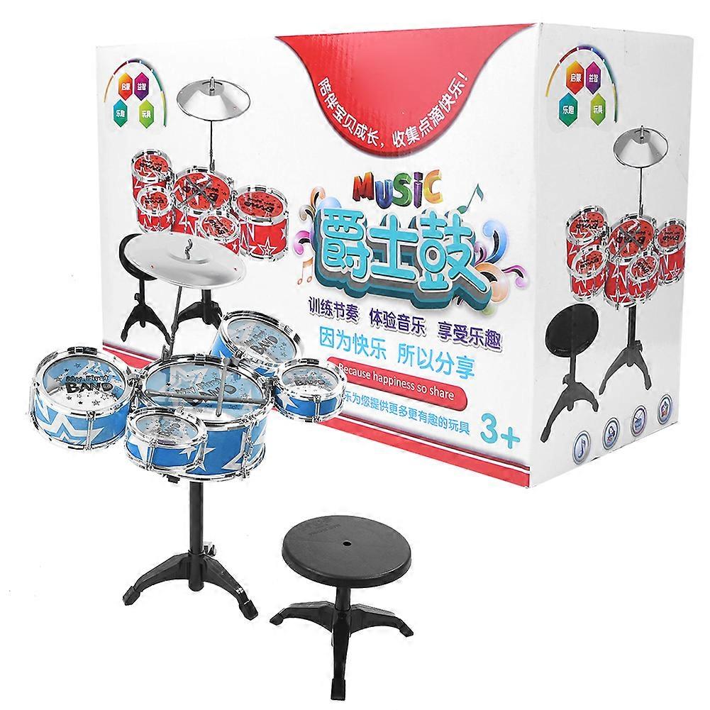 Simulation Jazz Drum Set Musical Instrument Toy for Infant Kid Early Educational Beginner Learning