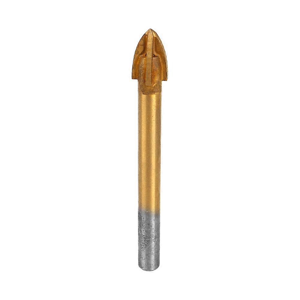 10mm Carbide Glass Drill Bit Set Titanium Coated W/ 4 Cutting Edges Cross Spear Head Tools