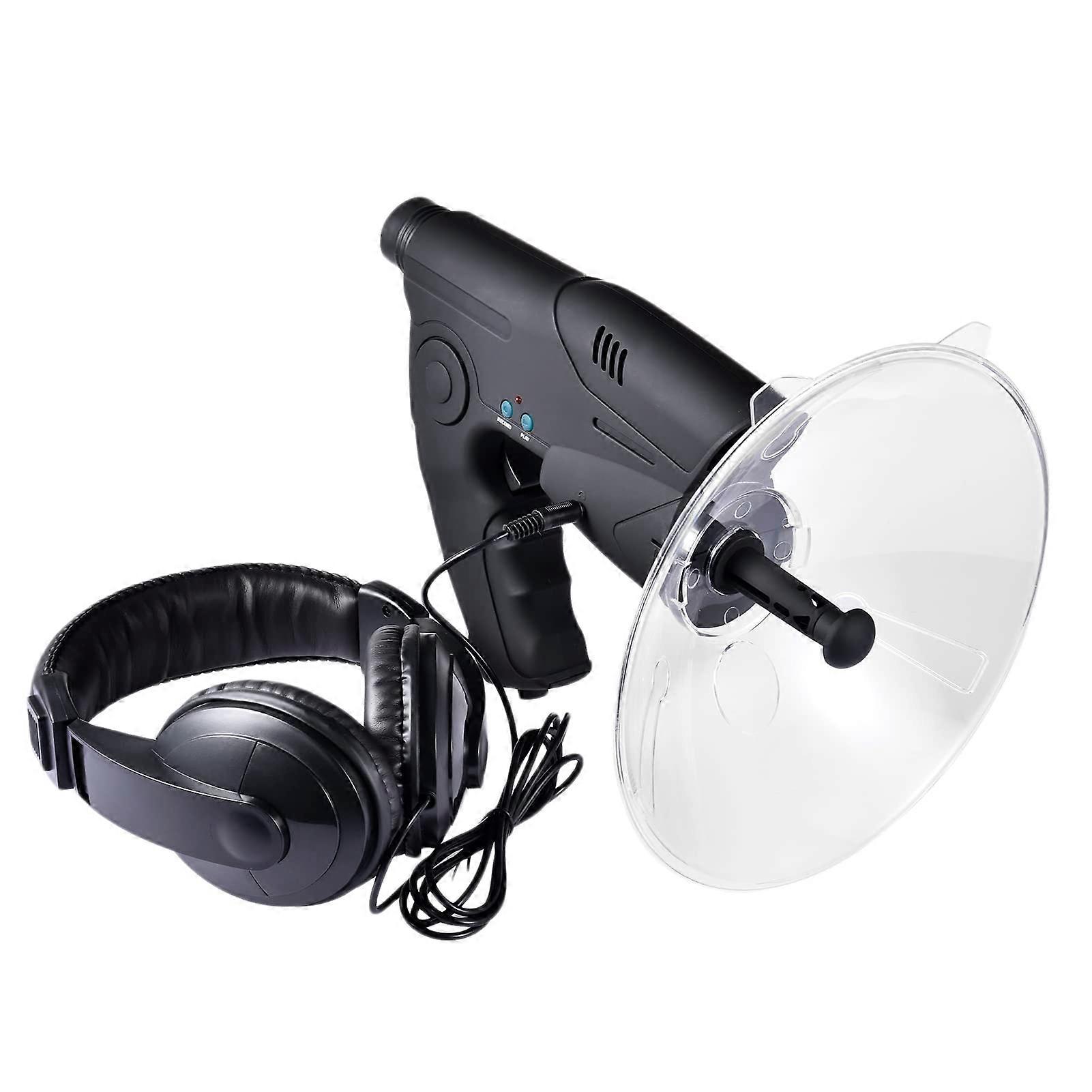 Monocular Telescopic Directional Microphone Parabolic Listening Device for Birds and Wildlife Observation, Model X8x