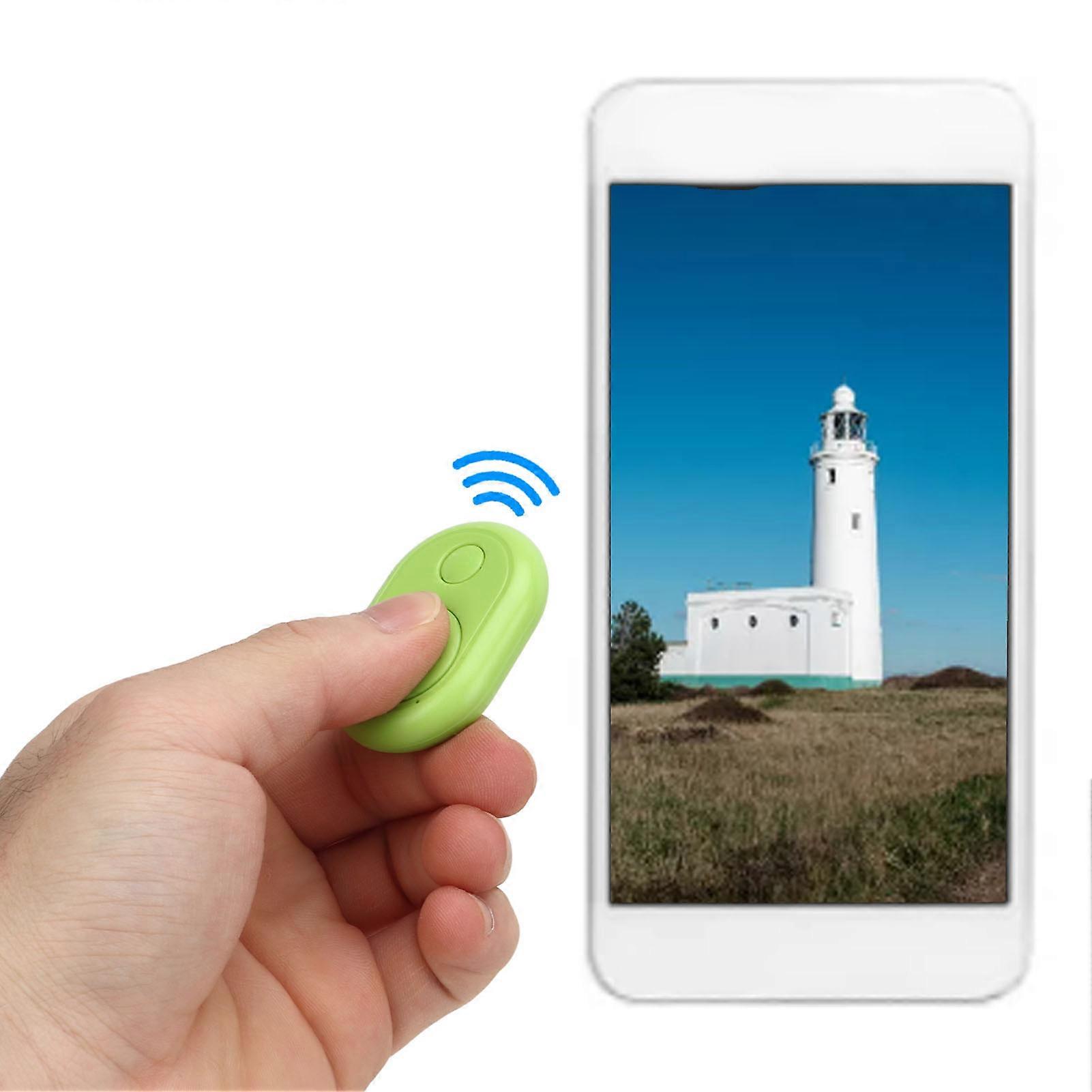 Camera Remote Control Wireless Bluetooth Cellphone Shutter Remote Control Selfie Button Clicker Green 