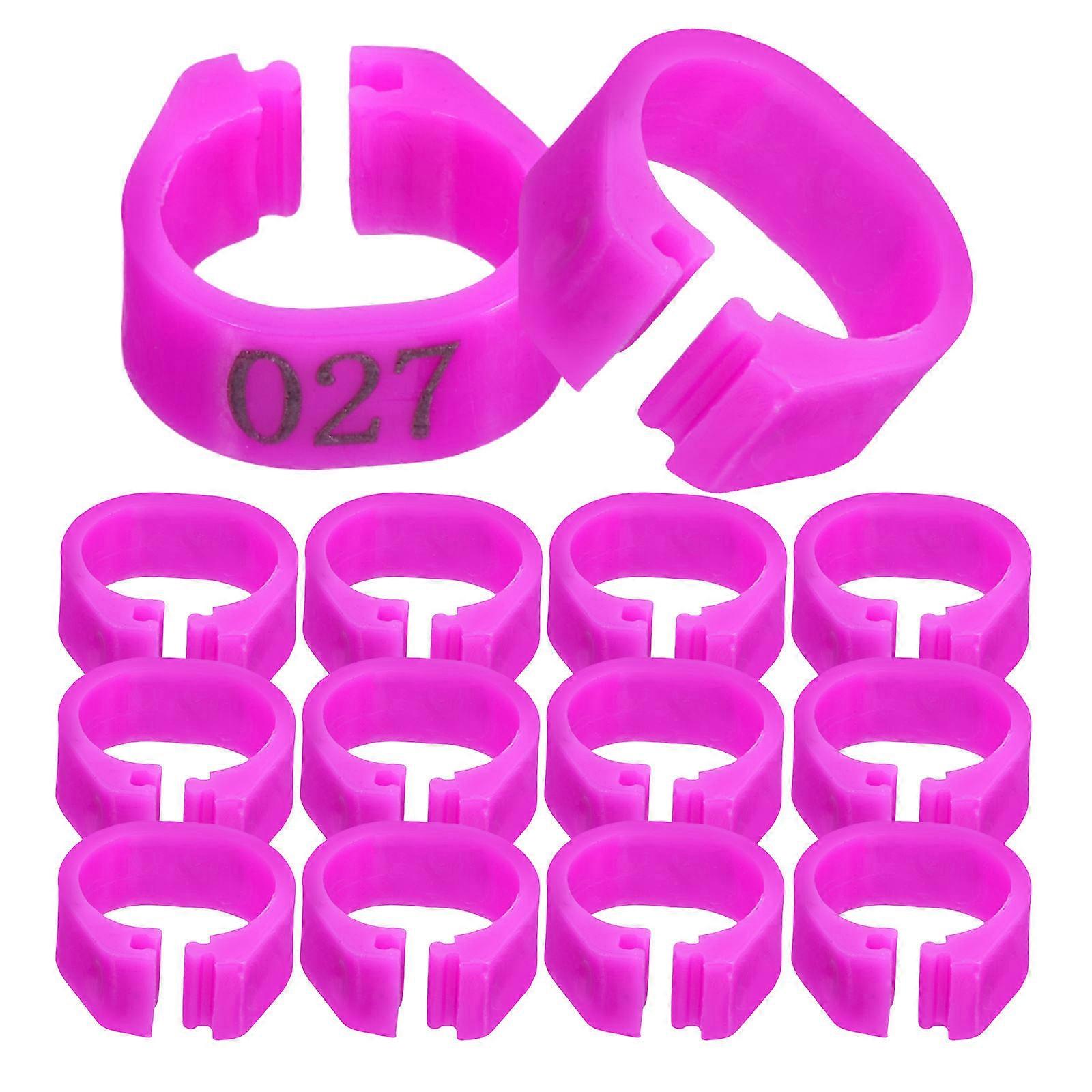 Plastic Bird Leg Rings 100 Pcs with Fade Resistant Numbers for Pigeons, Quails, Chickens and Poultry Identification Farm Use