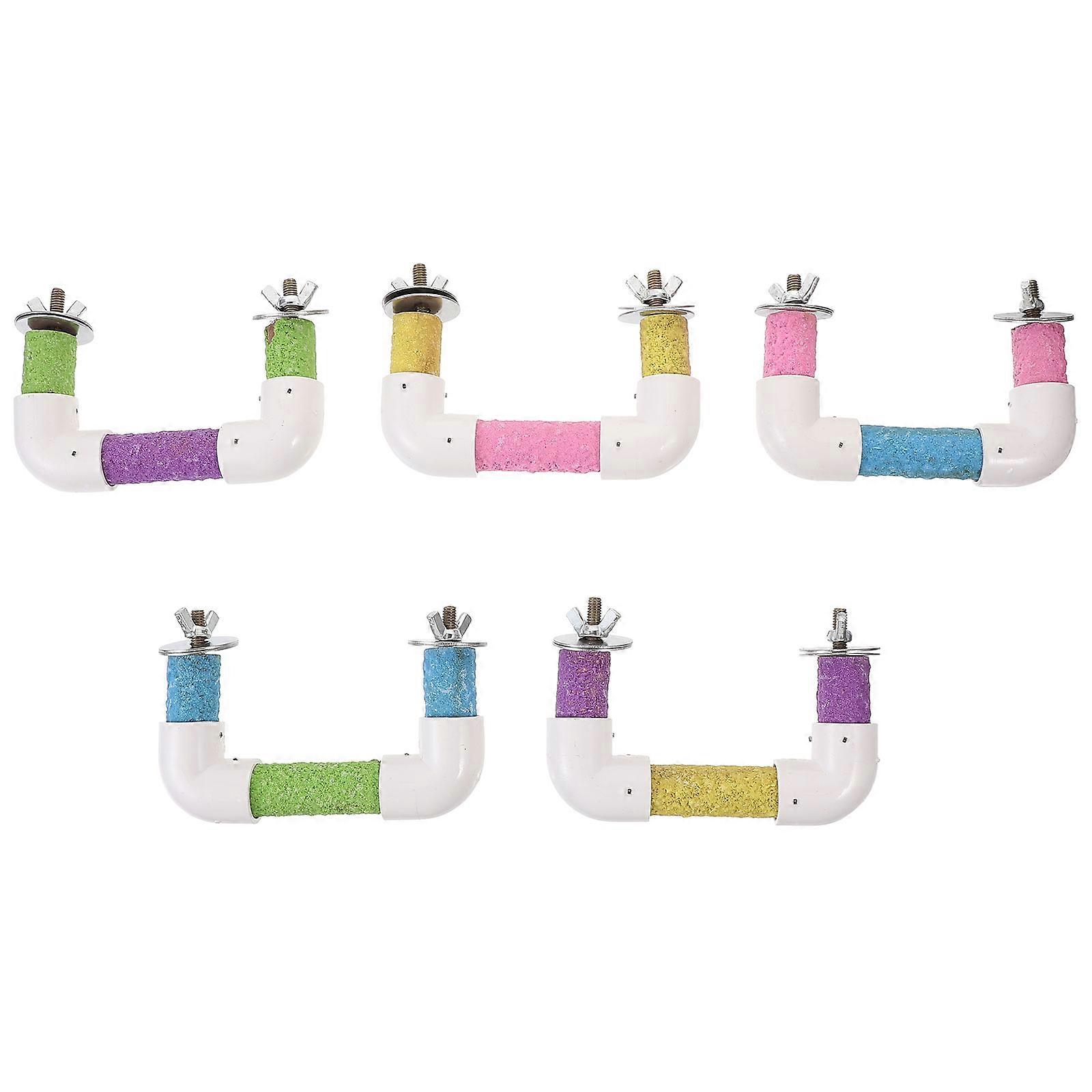 Parrot Perches For Cage Wood Material Round Shape Beak Conditioning Exercise 1Pcs