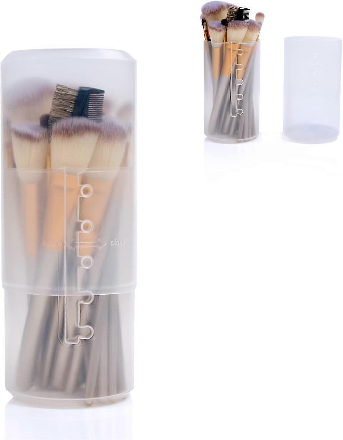 1pc Retractable Makeup Brush Holders, Brushes Organizer Plastic Clear