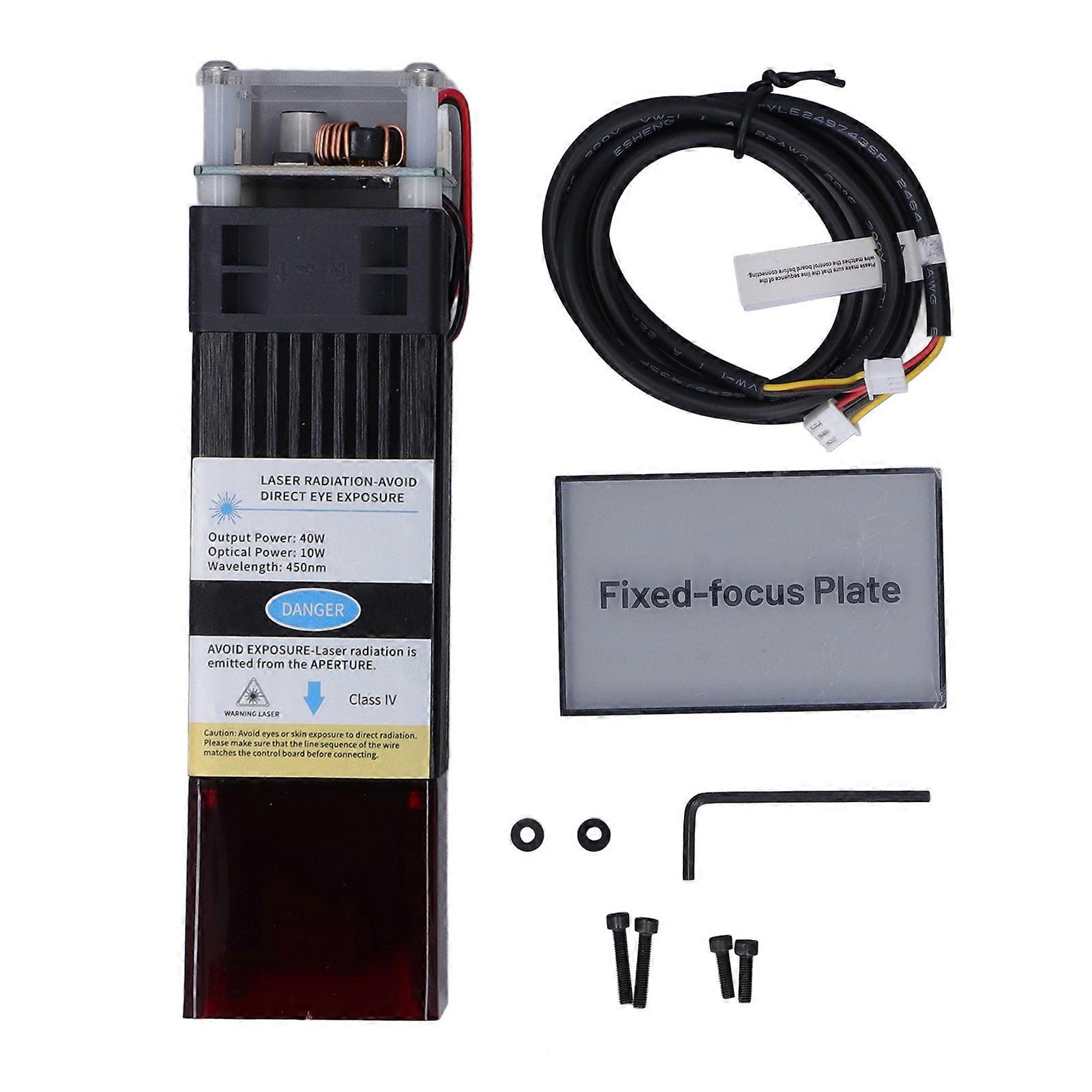 450nm 10W 40W Laser Head Kit Compressed Spot Micro Engraving Machine Module 12V 3A Input