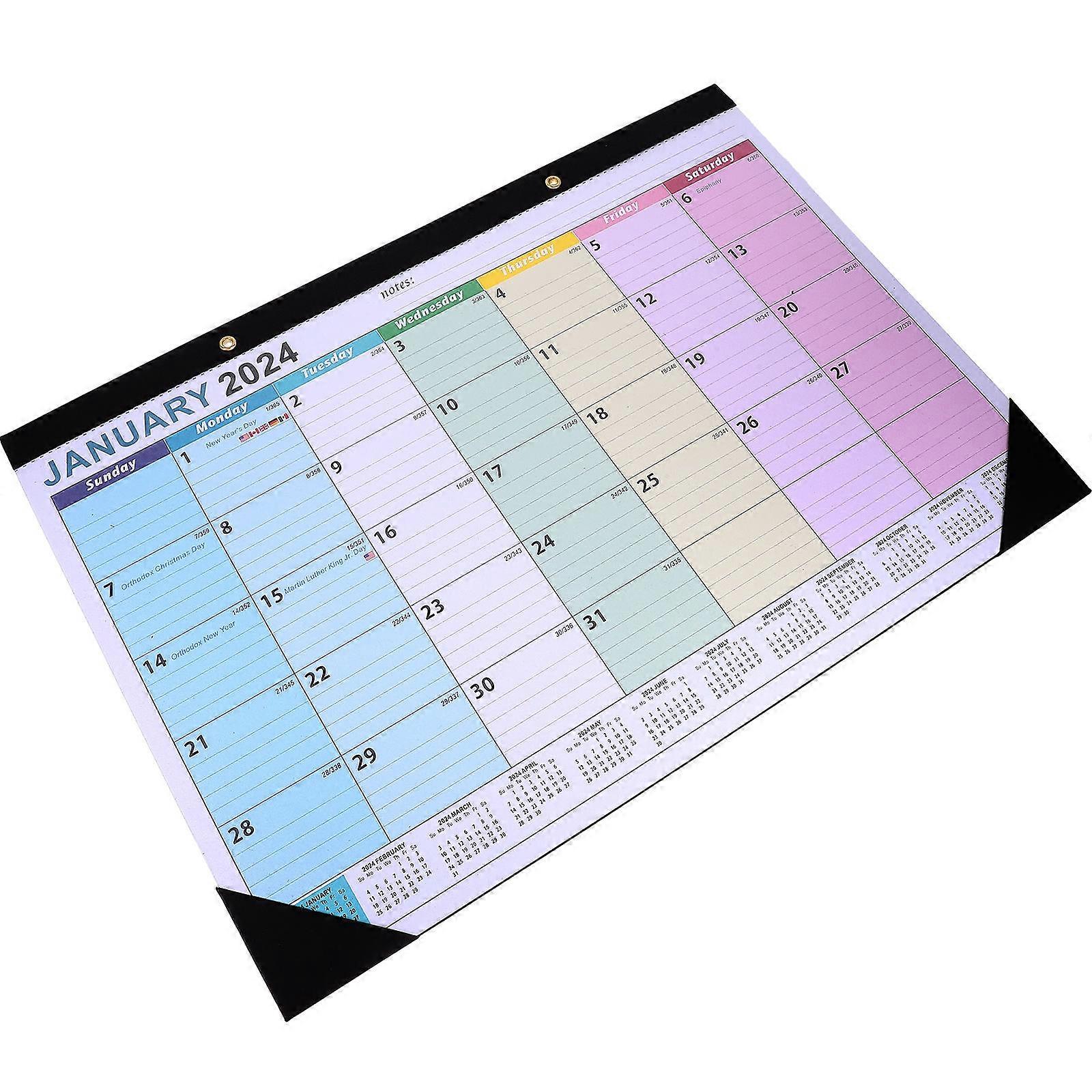 Traditional Calendar Hanging Calendar For School Work Organization Paper Material Function 1Set