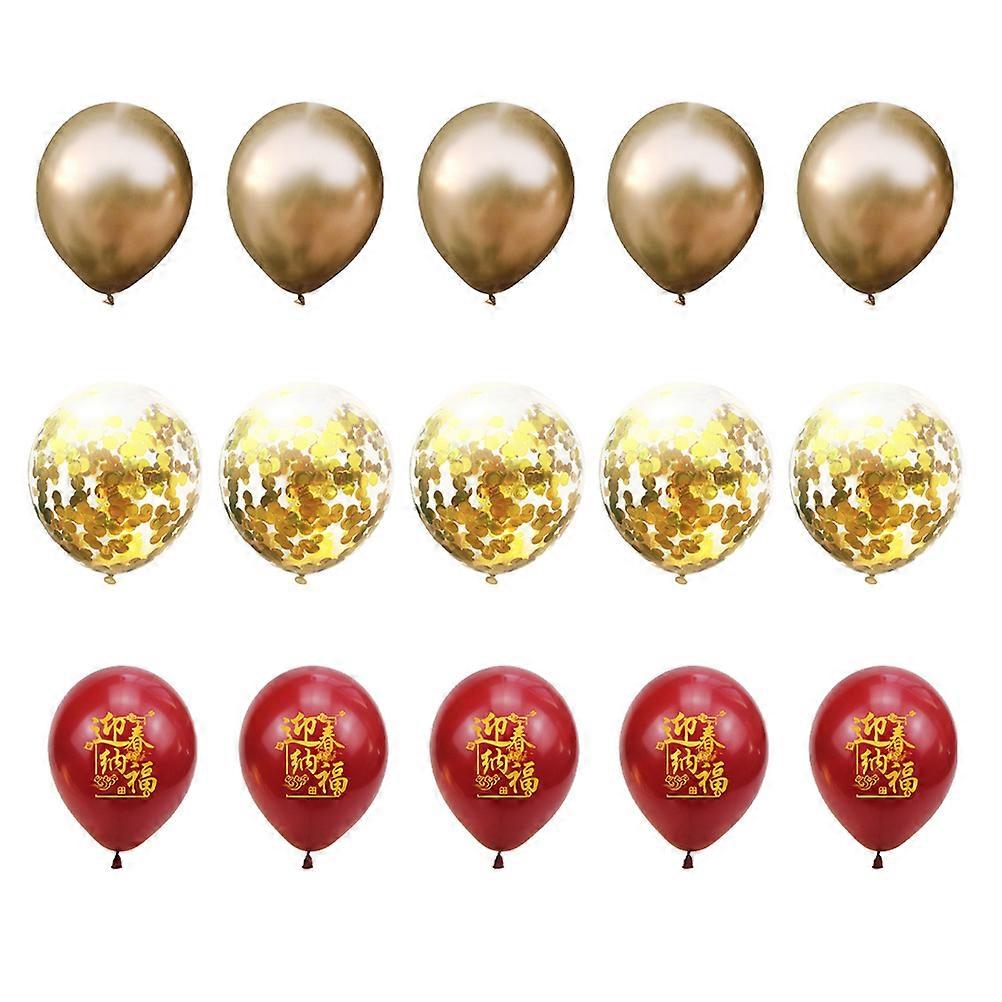 New Year Balloon Decoration with Sequins for Festive Party Atmosphere Assorted Color 12 Inch