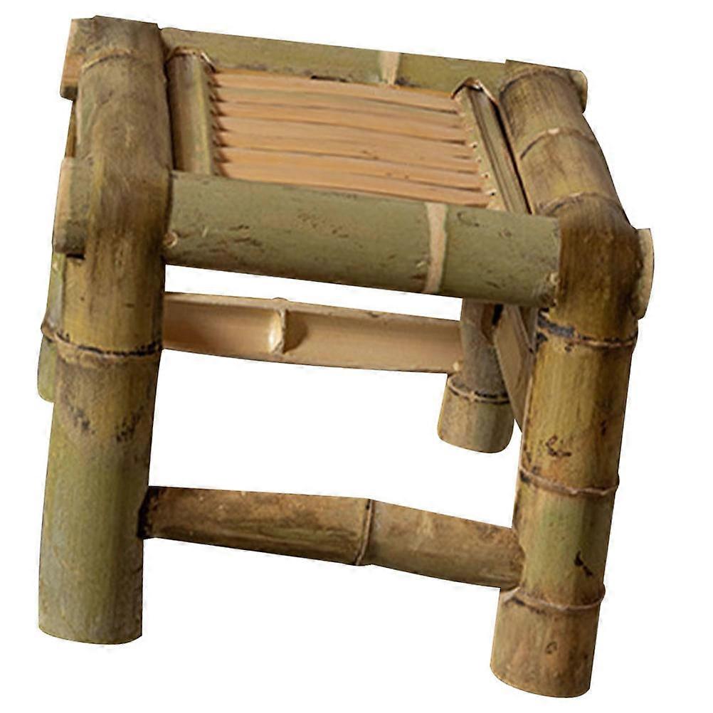 Bambushocker Fußstütze Sitzen Rustikales Design für Wohnzimmer und Außenbereich 1Set