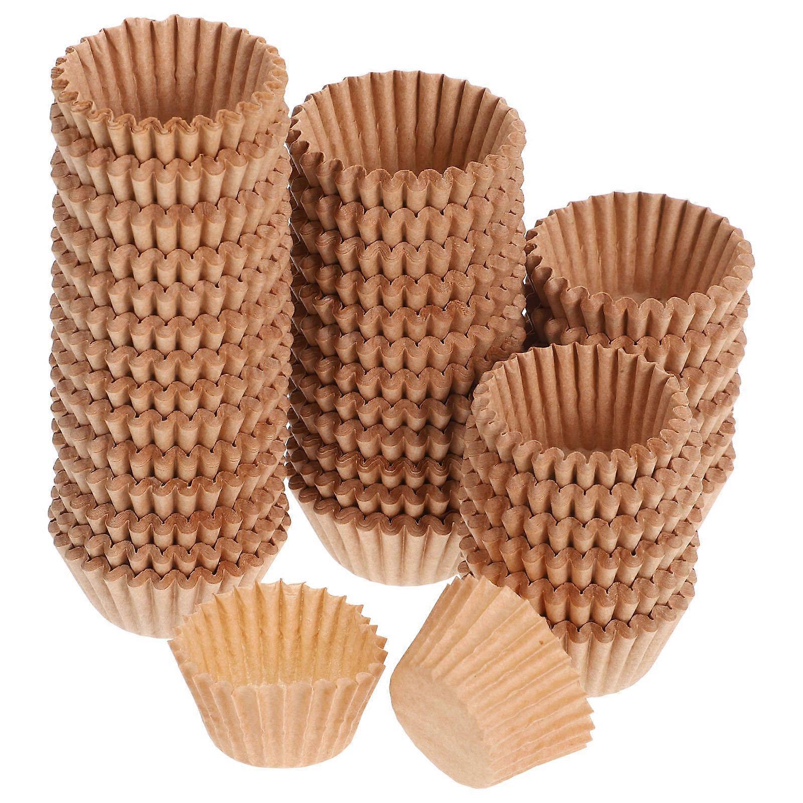 500 Pack Mini Brown Muffin Liners for Baking Cupcakes, Chocolates, Truffles, and Sweets – Ideal for Parties, Birthdays, and Celebrations