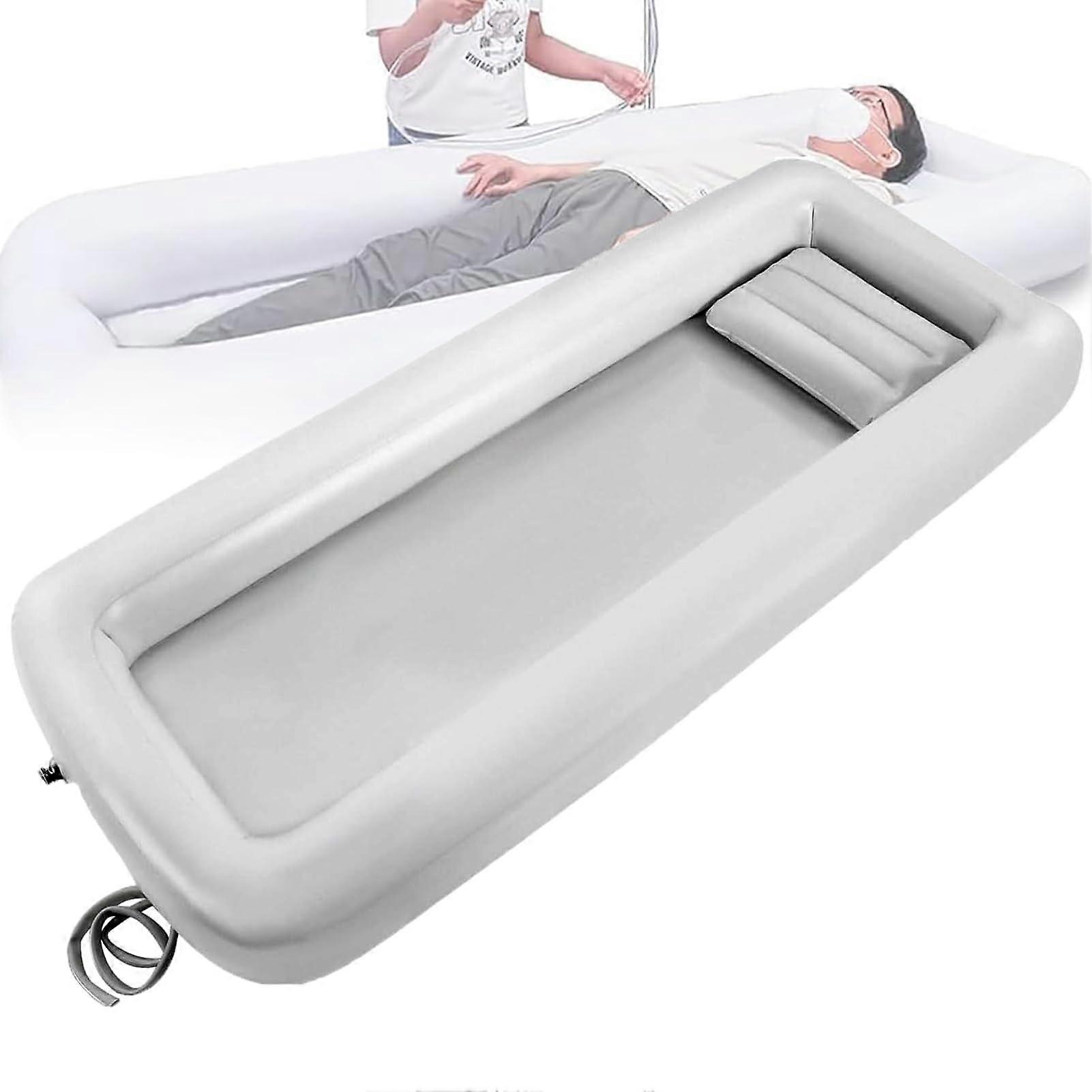 Foldable Inflatable PVC Bathtub by the Bed for Disabled and Elderly