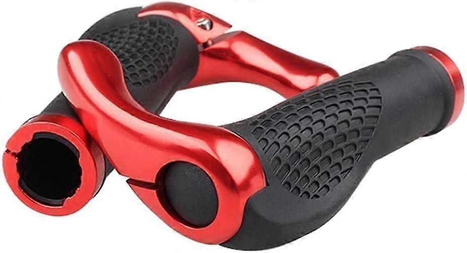 Handlebar Grips Bicycle, Ergonomic NonSlip Rubber for 22.2 mm EBike, MTB, Red