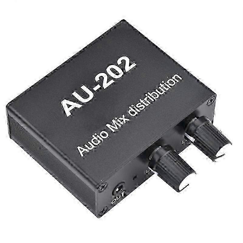 AU-202 2 مدخلات 2 إخراج خلاط ستيريو موزع الصوت hwy