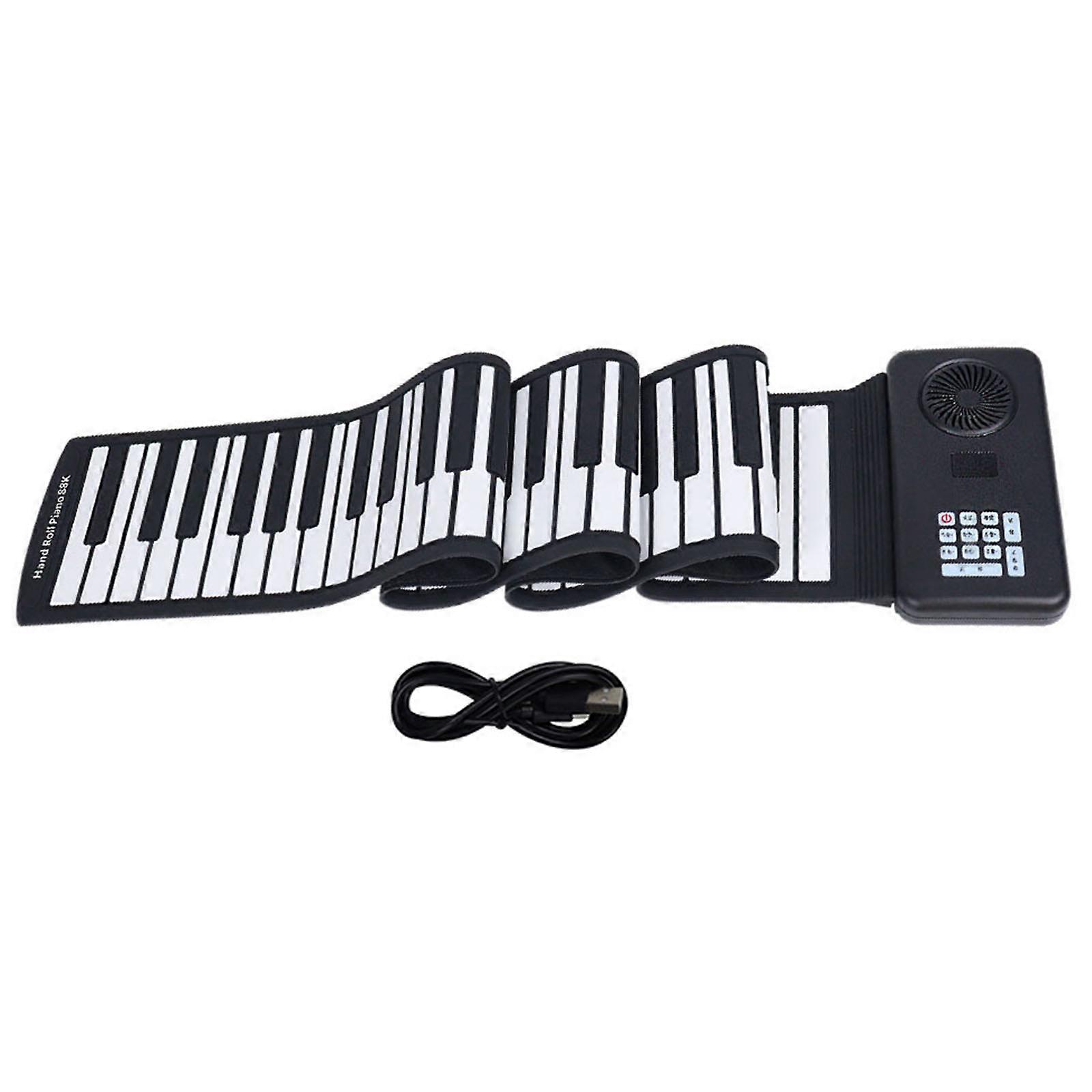 Foldable Portable Electronic Piano 88 Key Rolls up Piano Silicone Keyboard Hand Roll Portable Piano for Music Lovers Multicolor