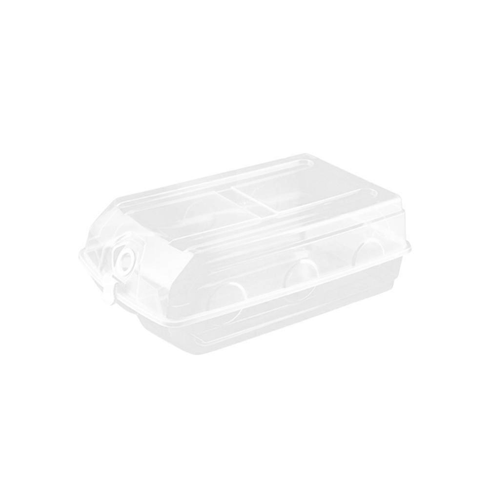 White Stackable Plastic Storage Box for Shoes with Transparent Design and Space-saving Features