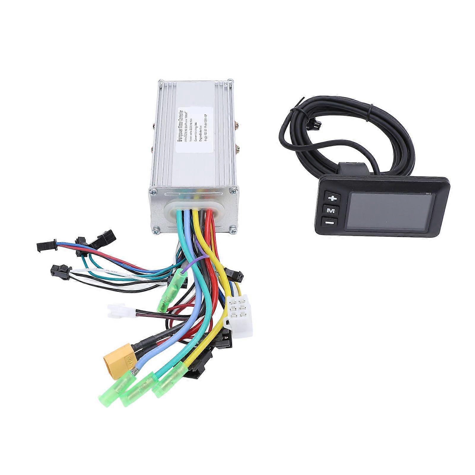 36V 48V 60V 1000W 38A 3 Modus Sinusregler mit LCD-Display Elektrofahrrad Brushless Motor Controller Display Upgrade Kit